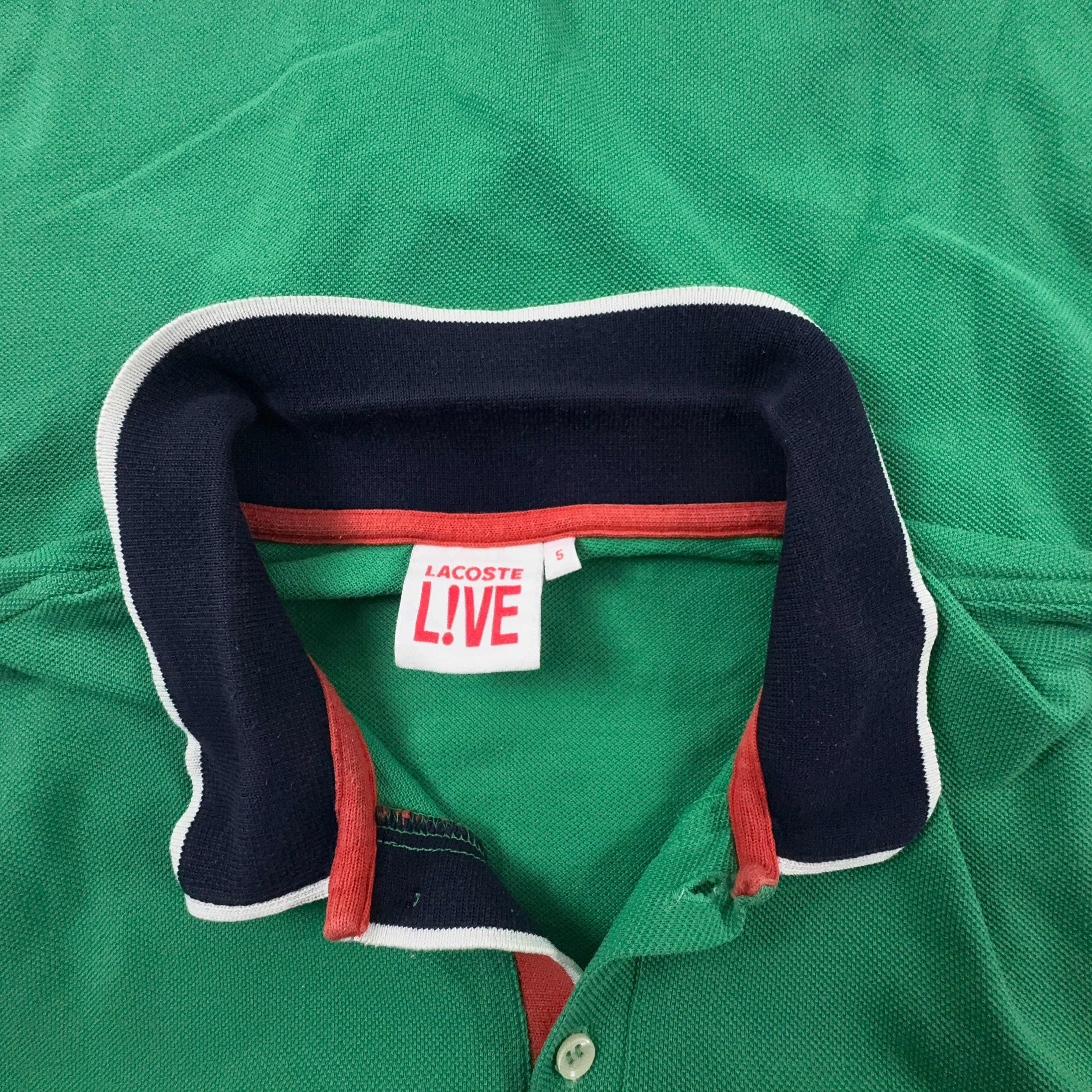 Polo Lacoste Live verde a tinta unita - Taglia M uomo