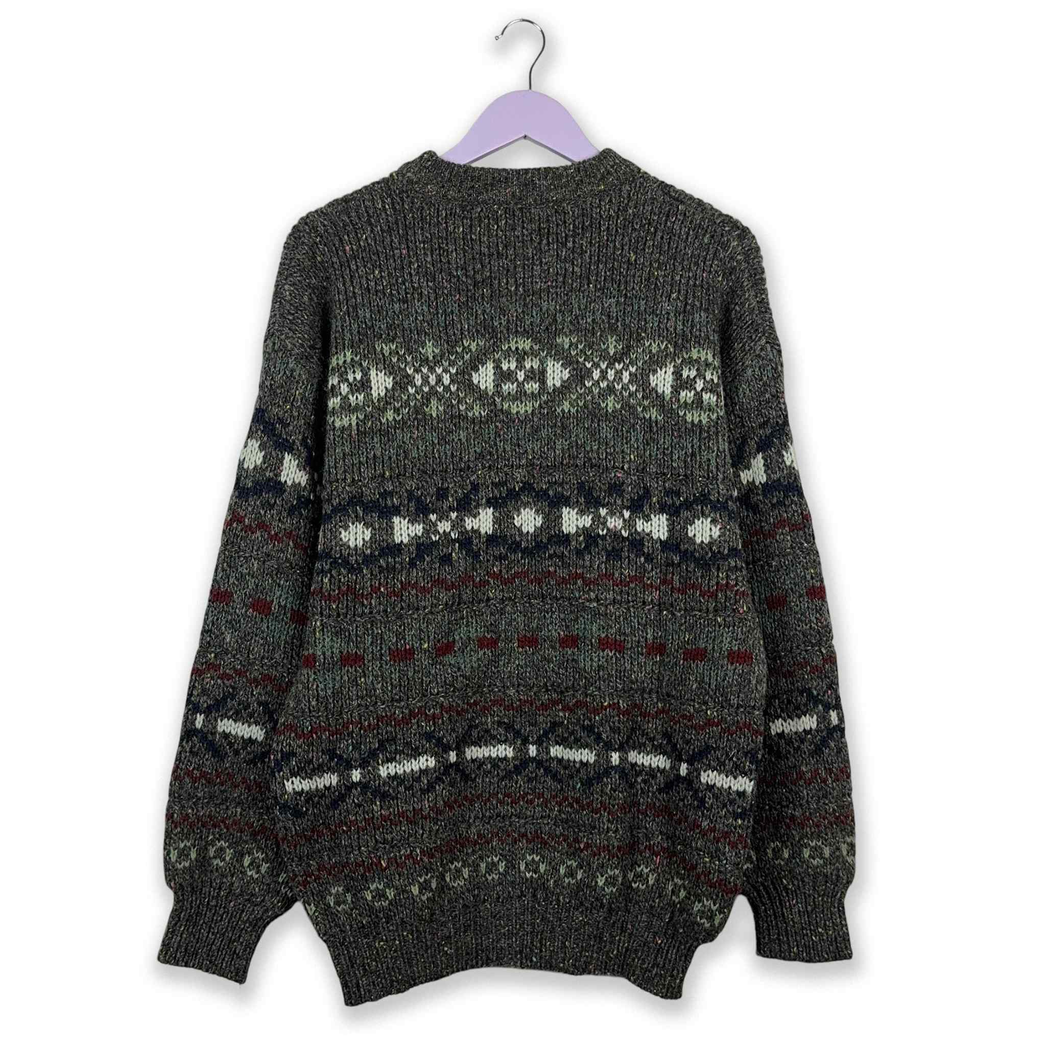 Maglione Levi's Vintage 100% lana grigio a girocollo Taglia L