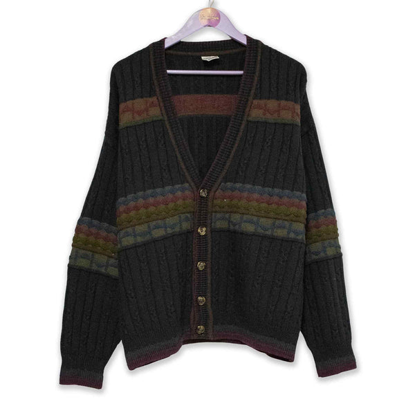 Vintage wool and alpaca blend cardigan - Size L