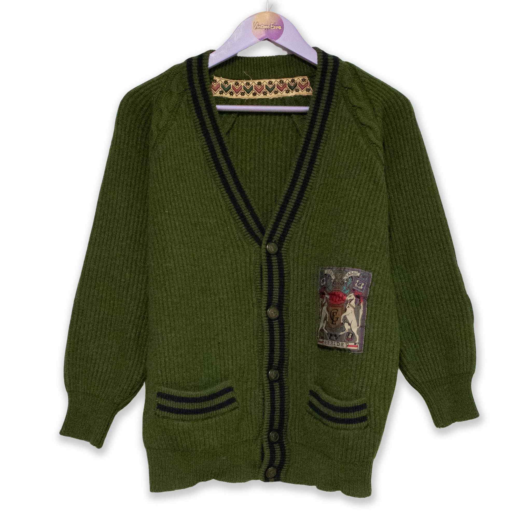 Cardigan Vintage 70% lana - Taglia S