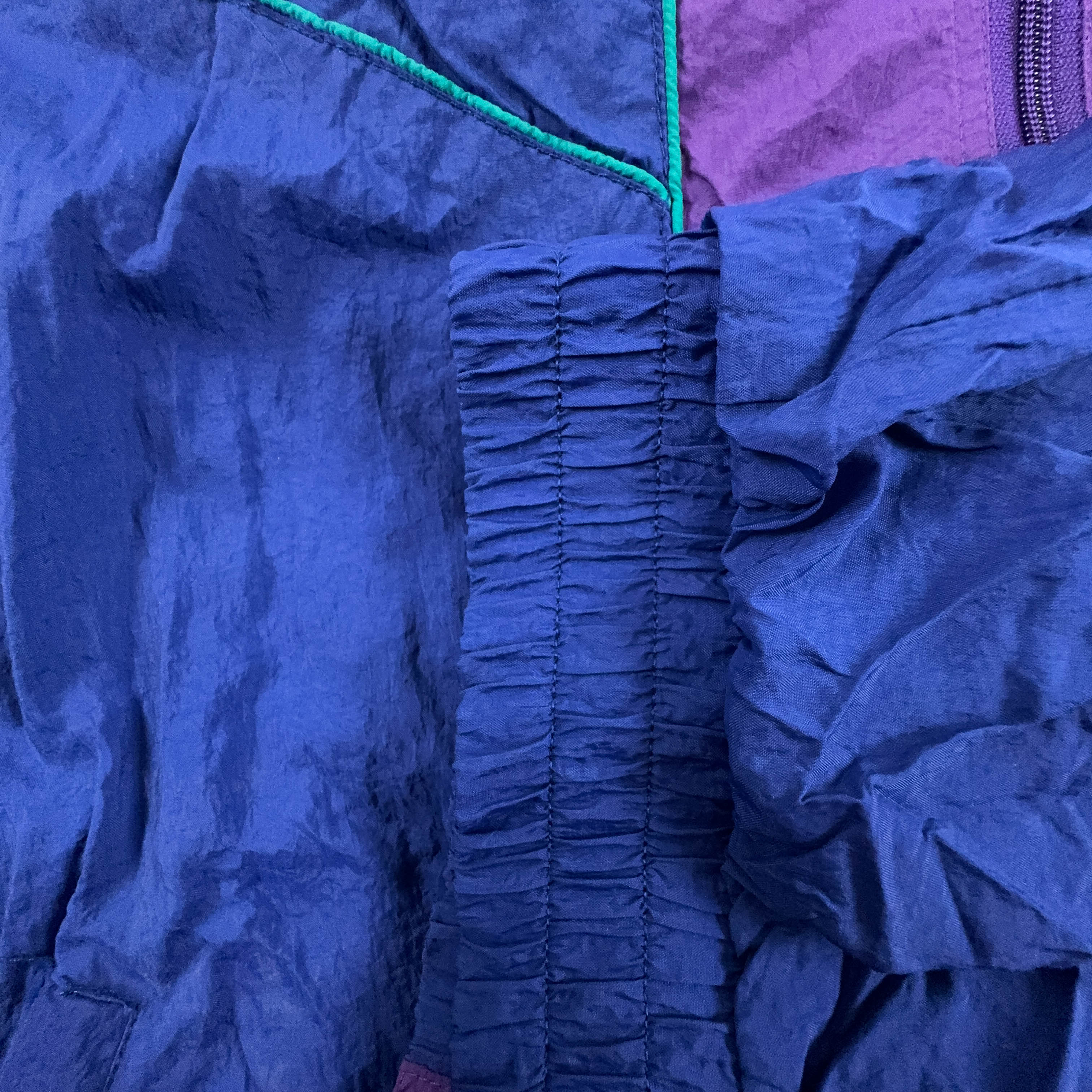 Giacca a vento Ellesse Vintage blu e viola con zip anni 90 - Taglia L uomo