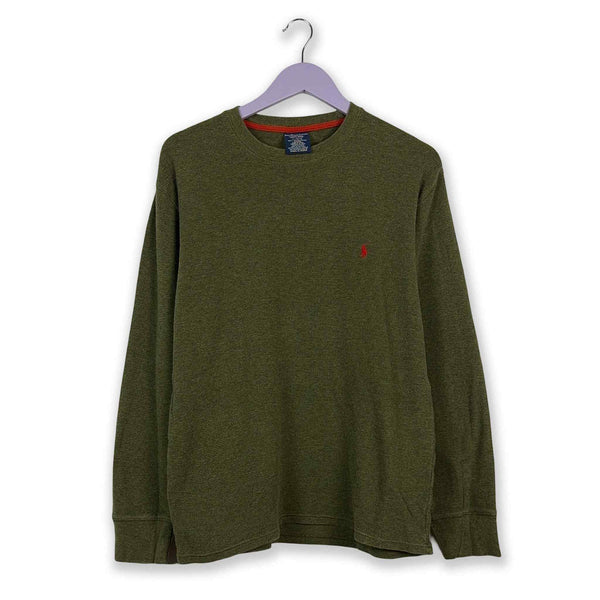 Maglione Ralph Lauren verde leggero a girocollo - Taglia L/XL uomo