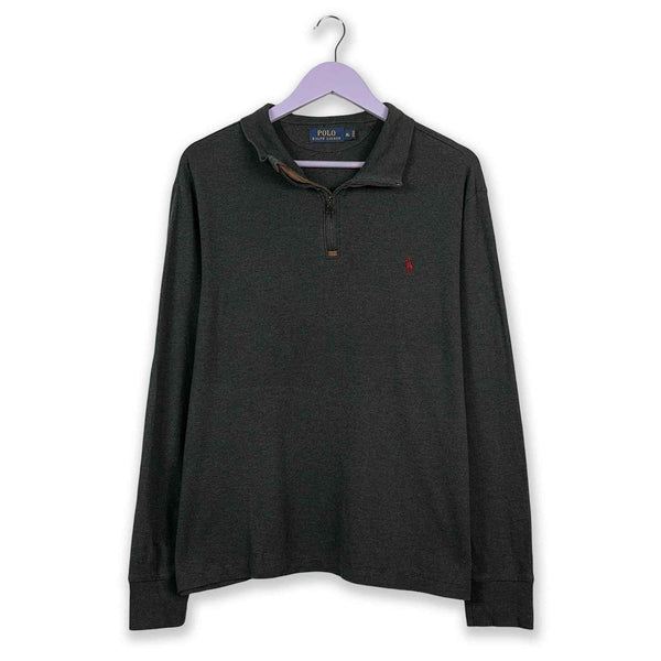 Maglione Ralph Lauren quarter zip grigio - Taglia XL uomo