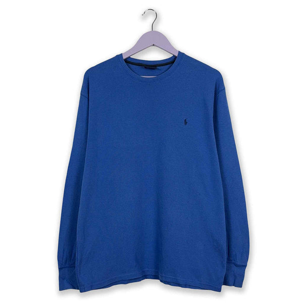 Maglione Ralph Lauren blu leggero a girocollo - Taglia L uomo