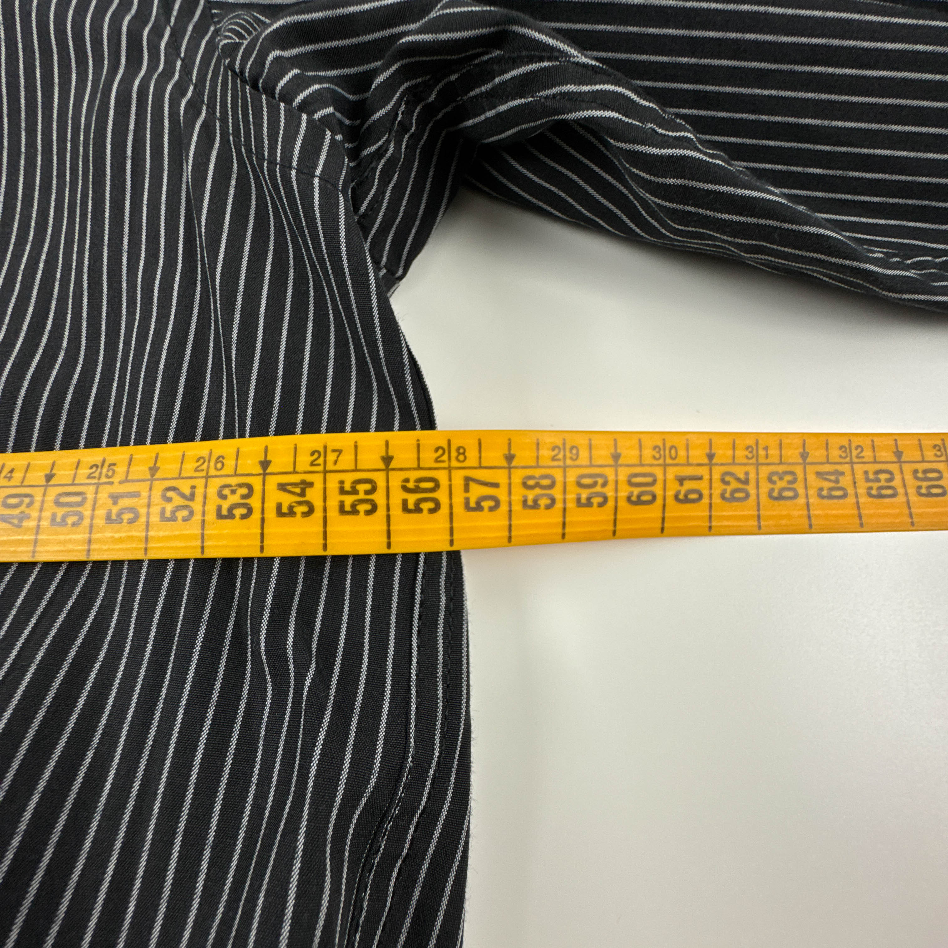 Camicia Armani nera a righe bianche - Taglia M uomo