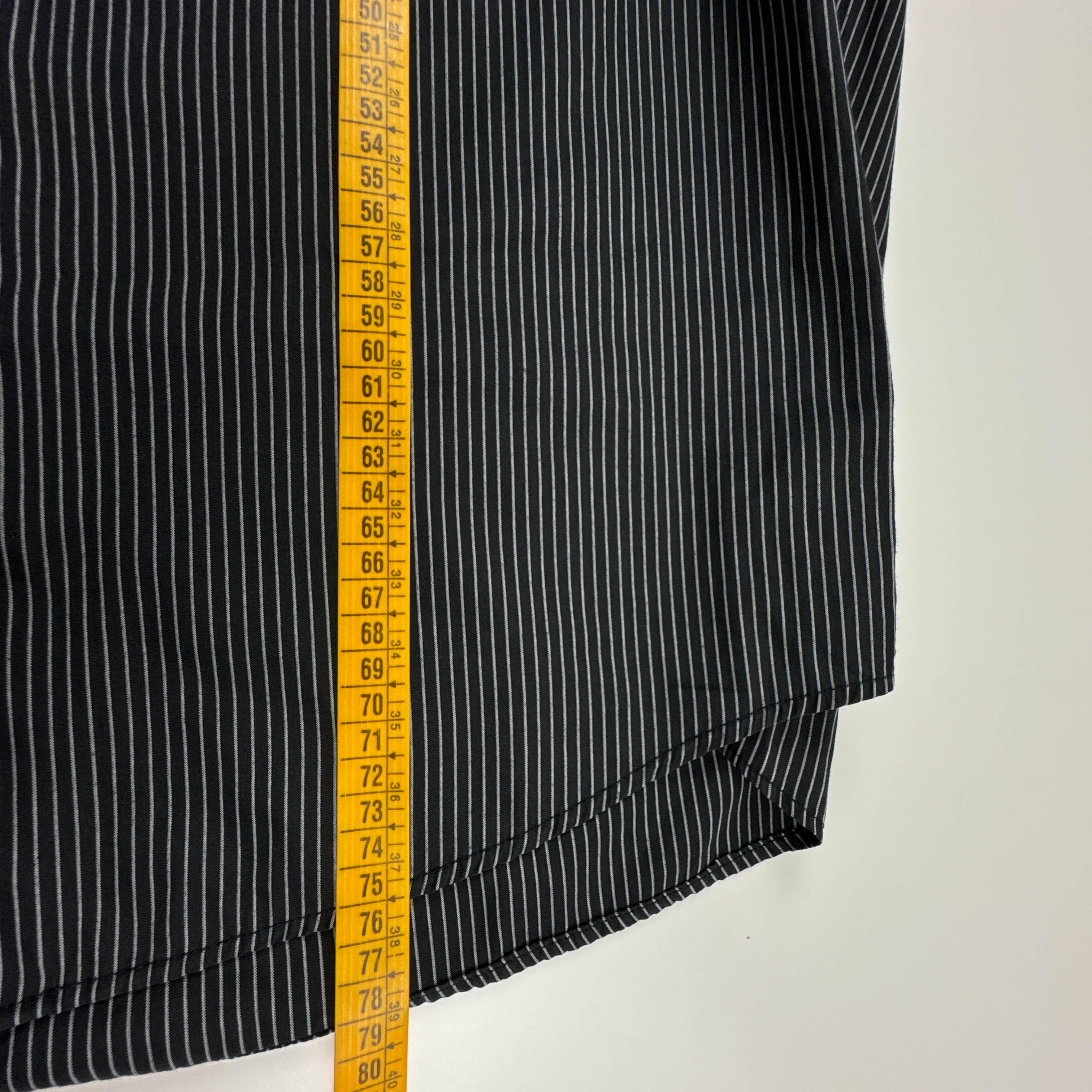 Camicia Armani nera a righe bianche - Taglia M uomo