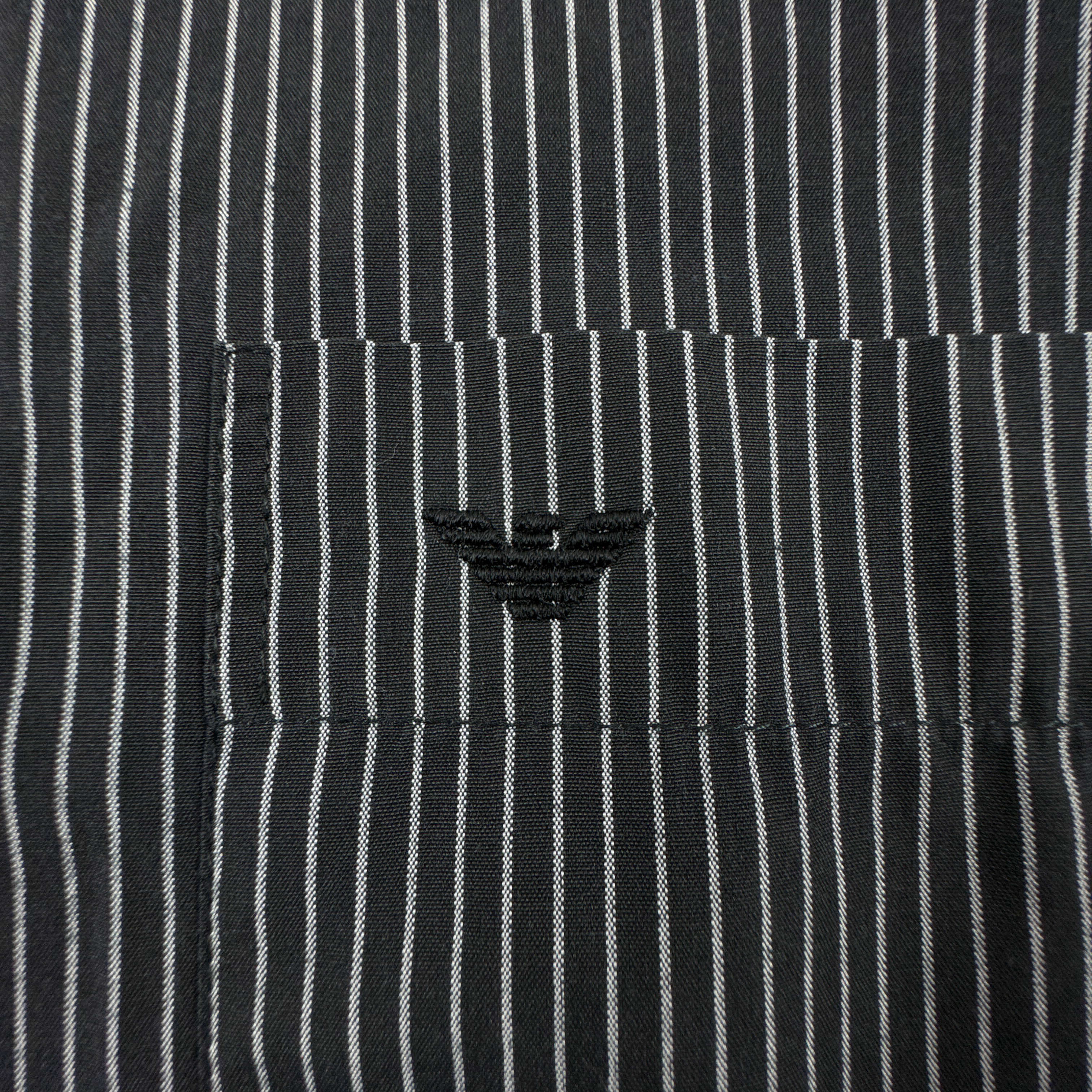 Camicia Armani nera a righe bianche - Taglia M uomo