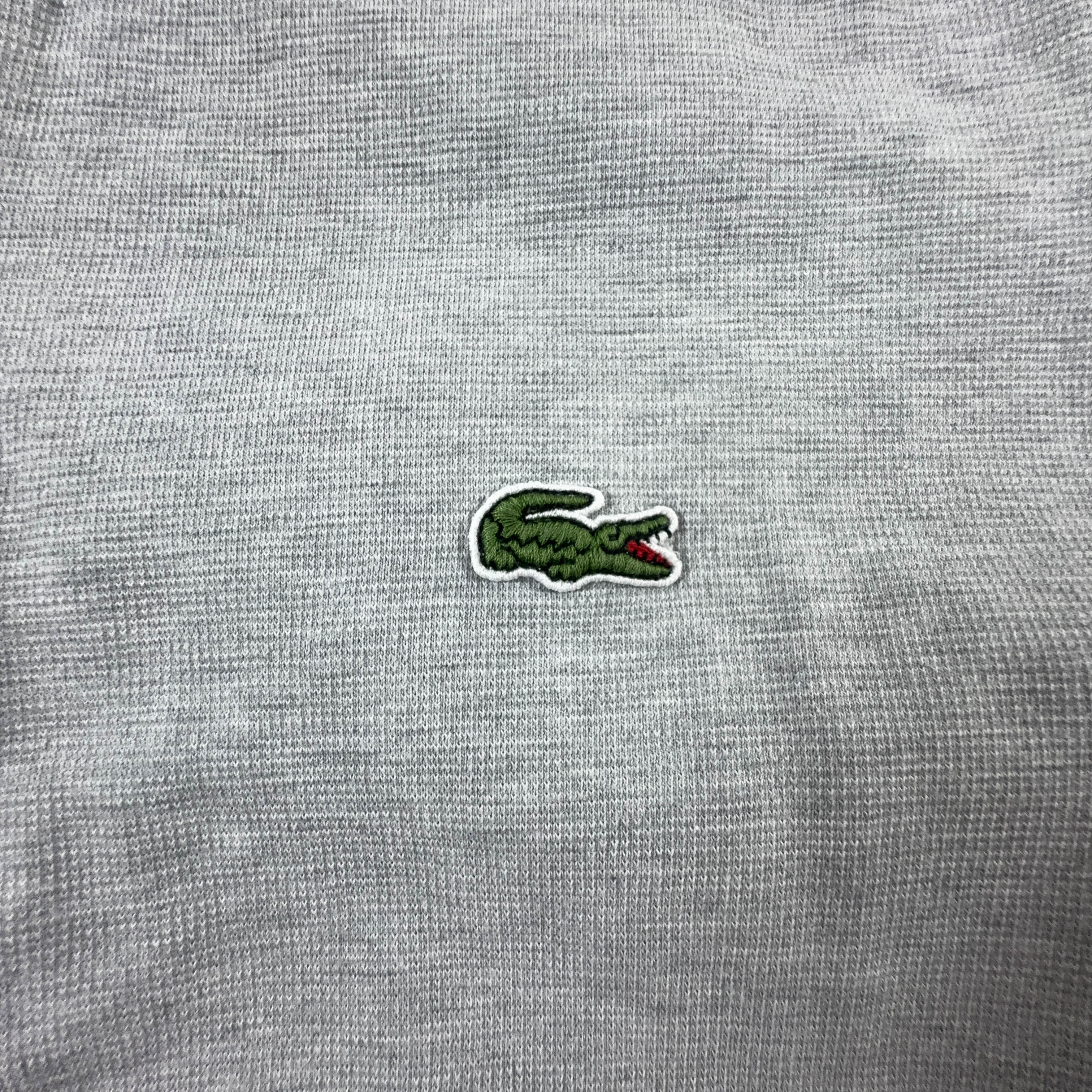 Polo Lacoste grigia tinta unita in cotone - Taglia S uomo