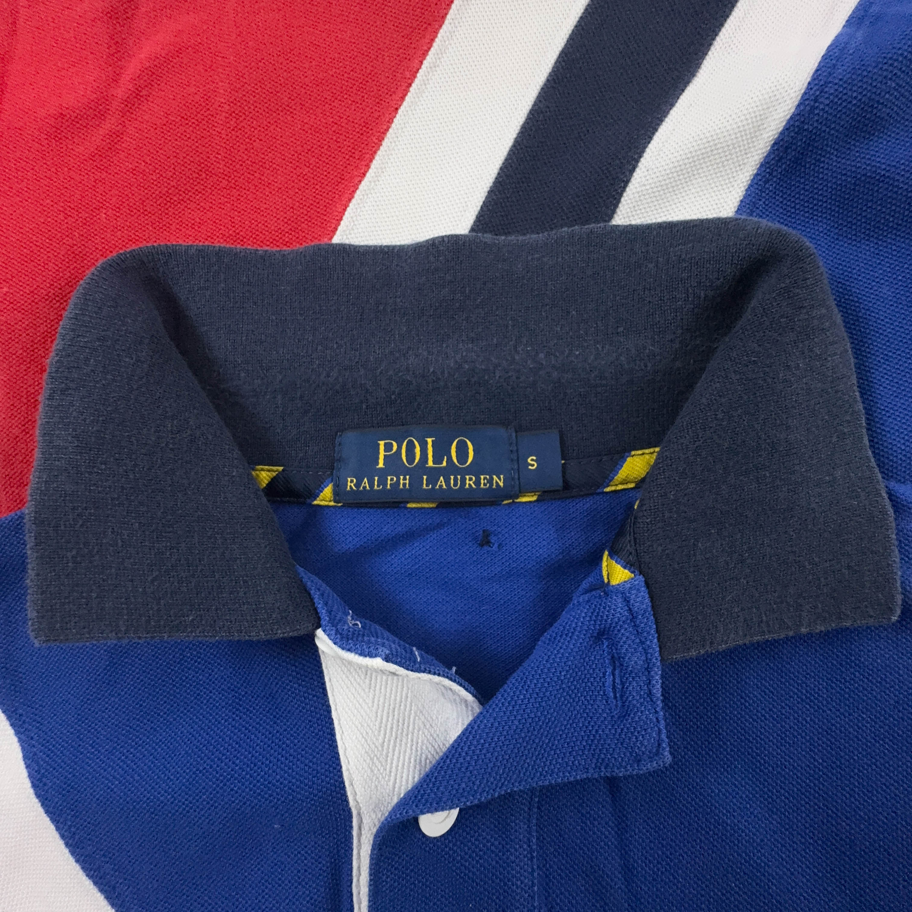Polo Ralph Lauren blu e rossa in cotone - Taglia S uomo