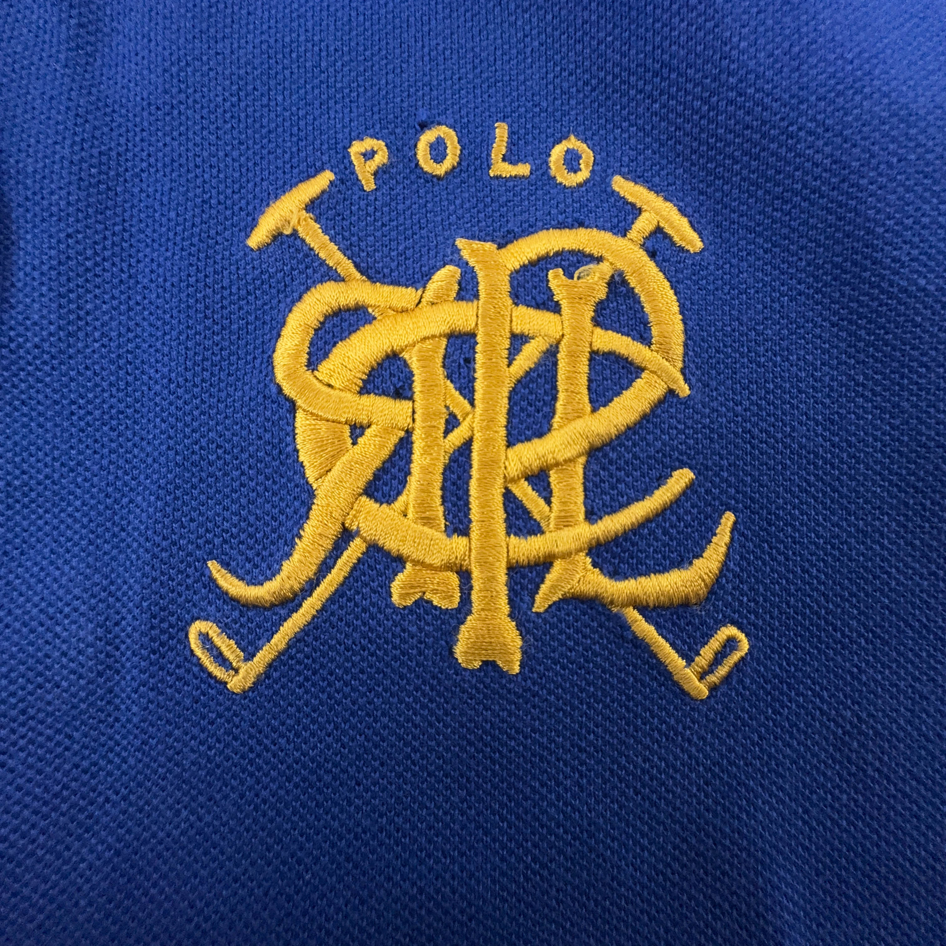 Polo Ralph Lauren blu e rossa in cotone - Taglia S uomo