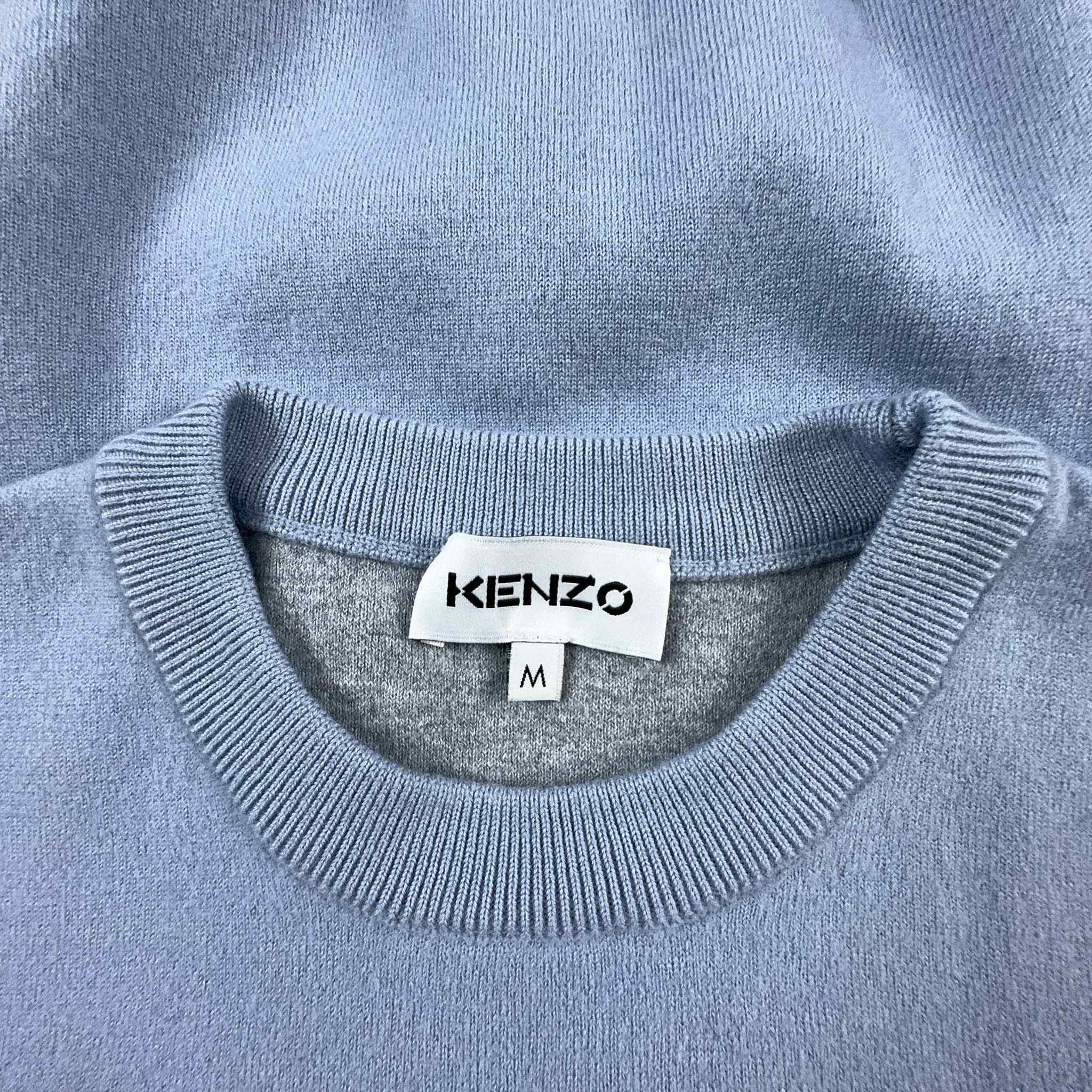 Maglione Kenzo 74% lana azzurro a girocollo - Taglia S donna