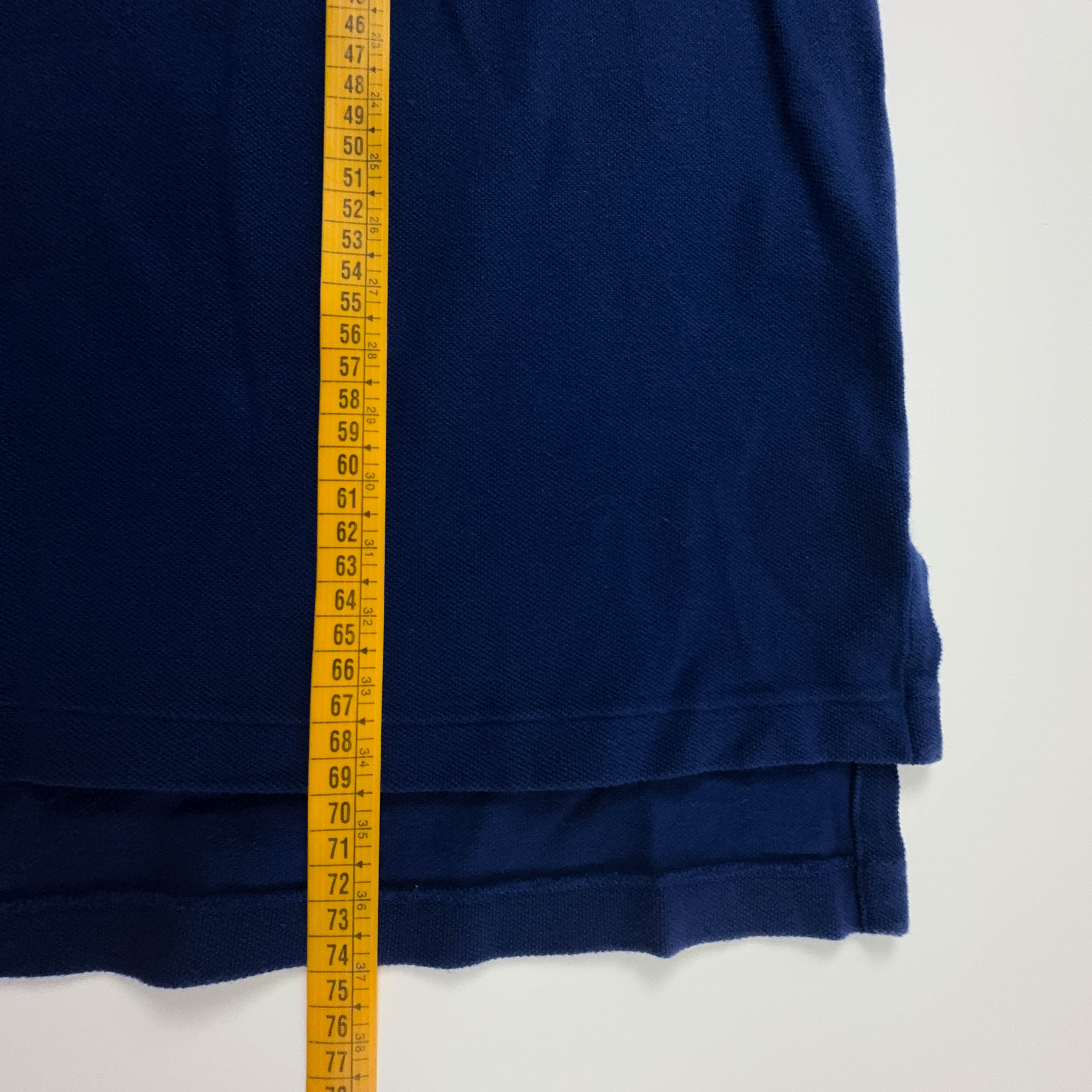 Polo Ralph Lauren blu scuro tinta unita in cotone - Taglia L uomo