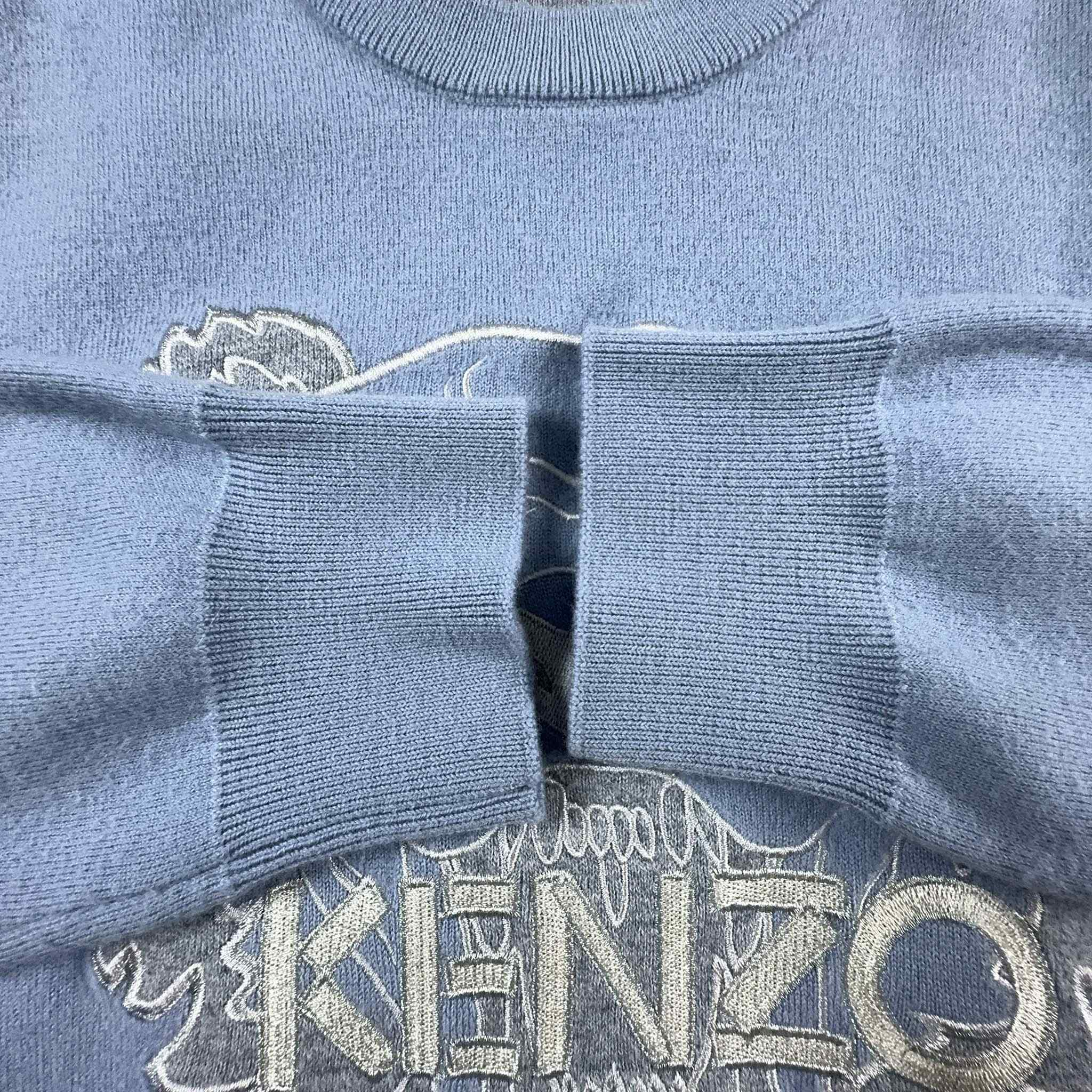 Maglione Kenzo 74% lana azzurro a girocollo - Taglia S donna