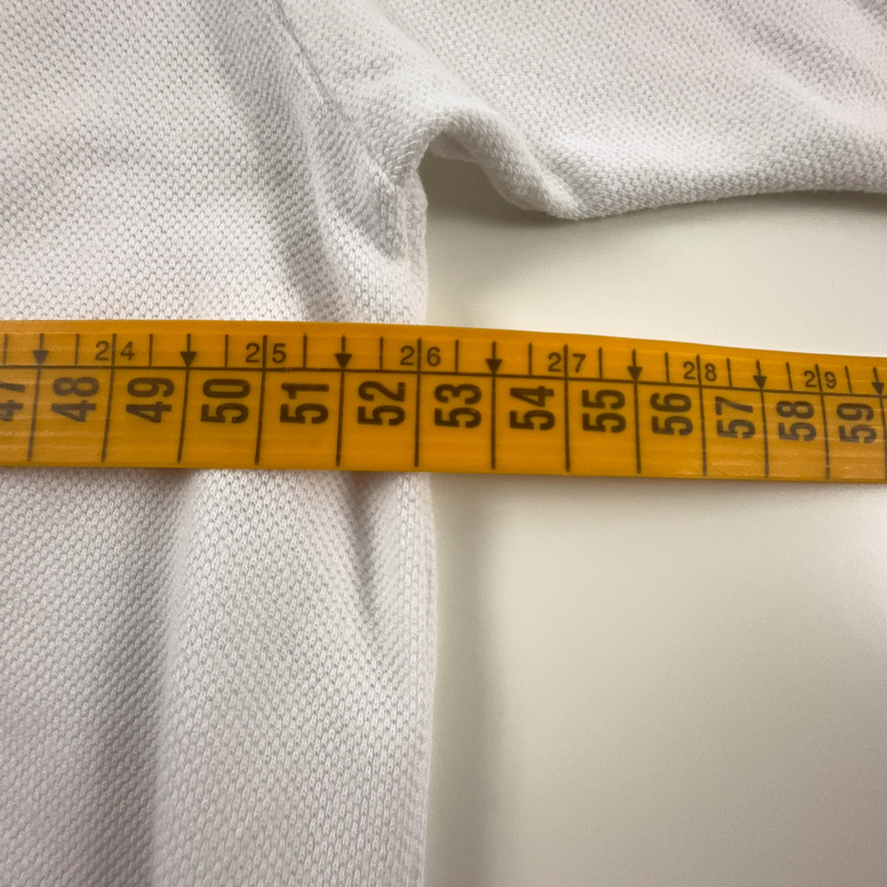 Polo Lacoste bianca tinta unita - Taglia 6 uomo