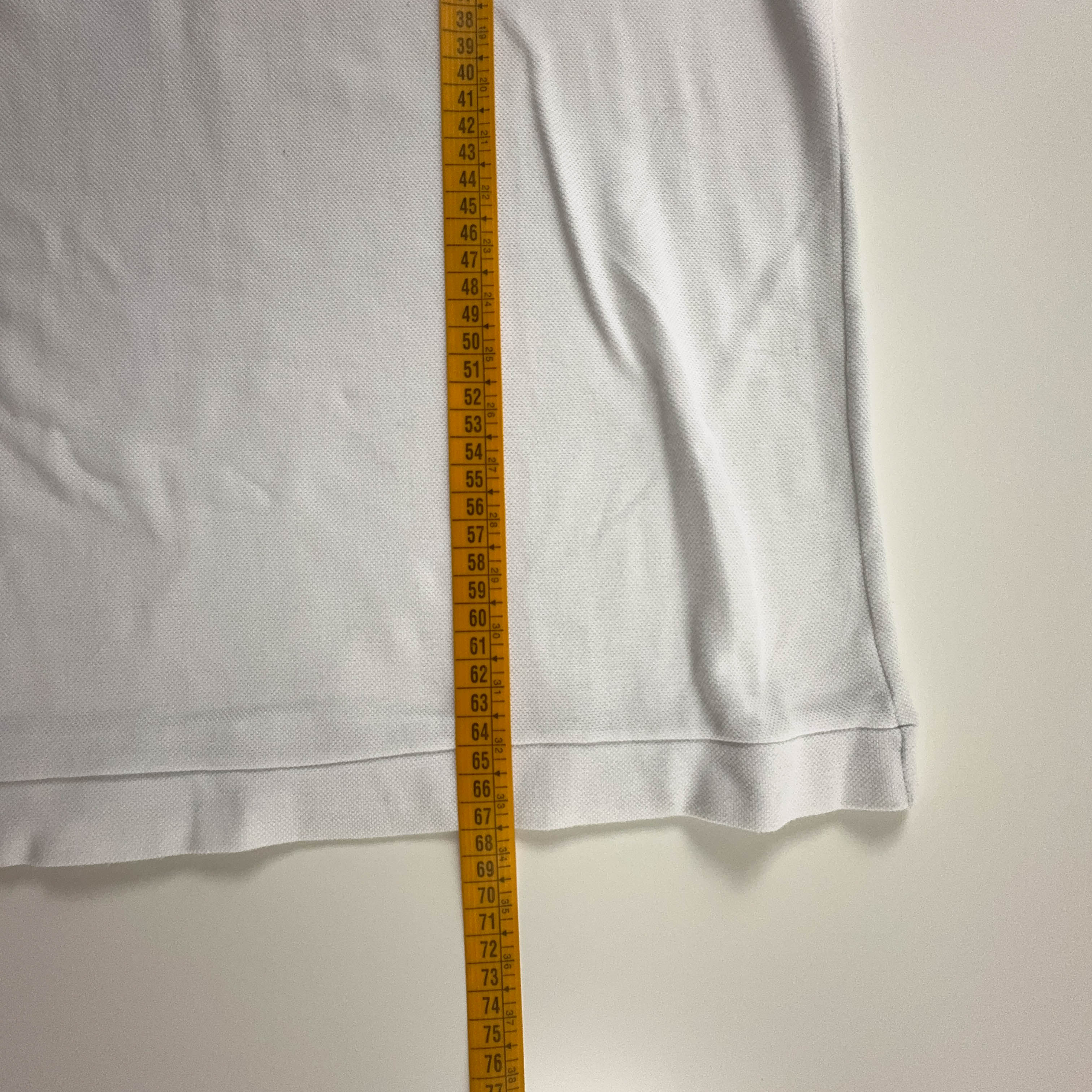 Polo Lacoste bianca tinta unita - Taglia 6 uomo