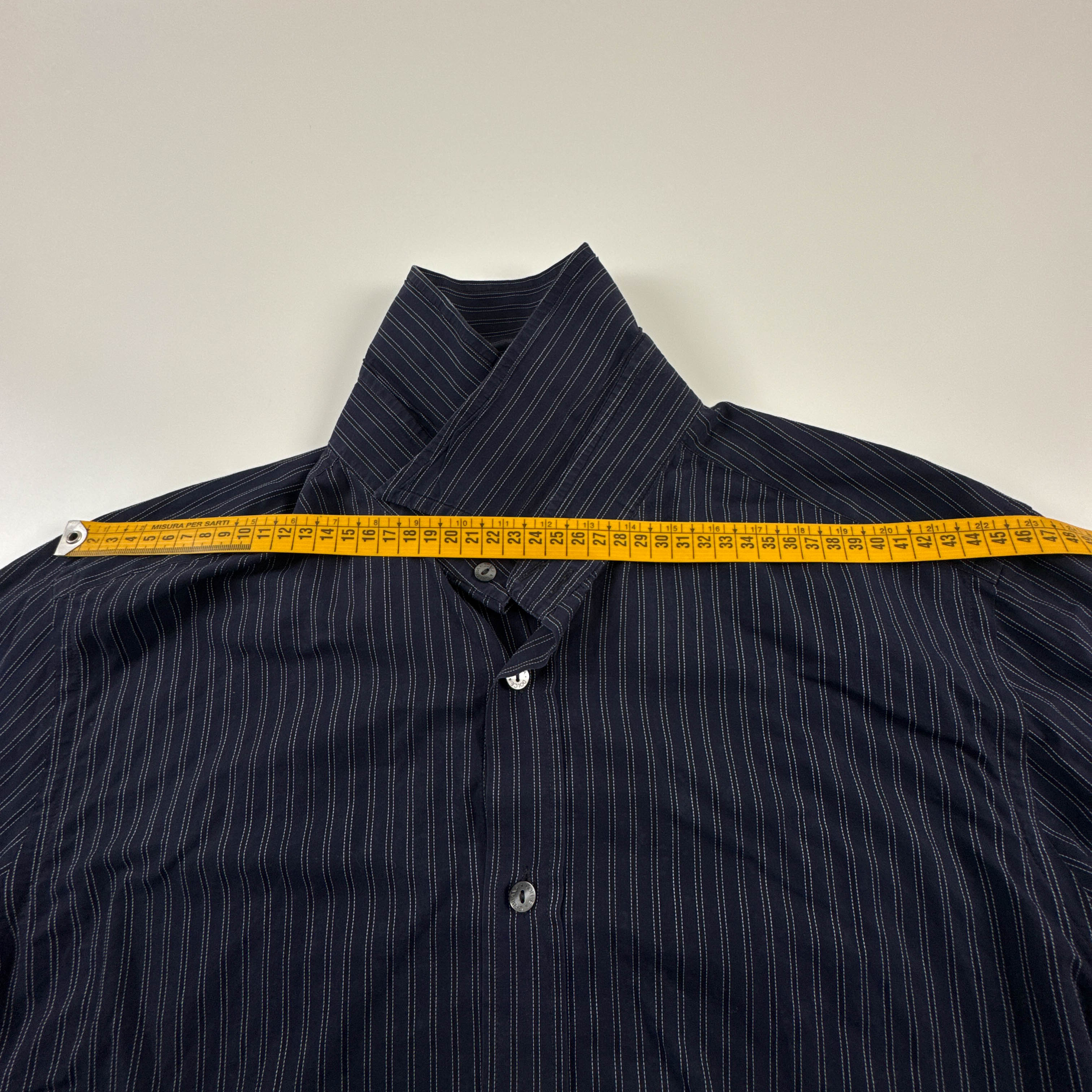 Camicia Dolce & Gabbana blu a righe bianche - Taglia 17 43 uomo