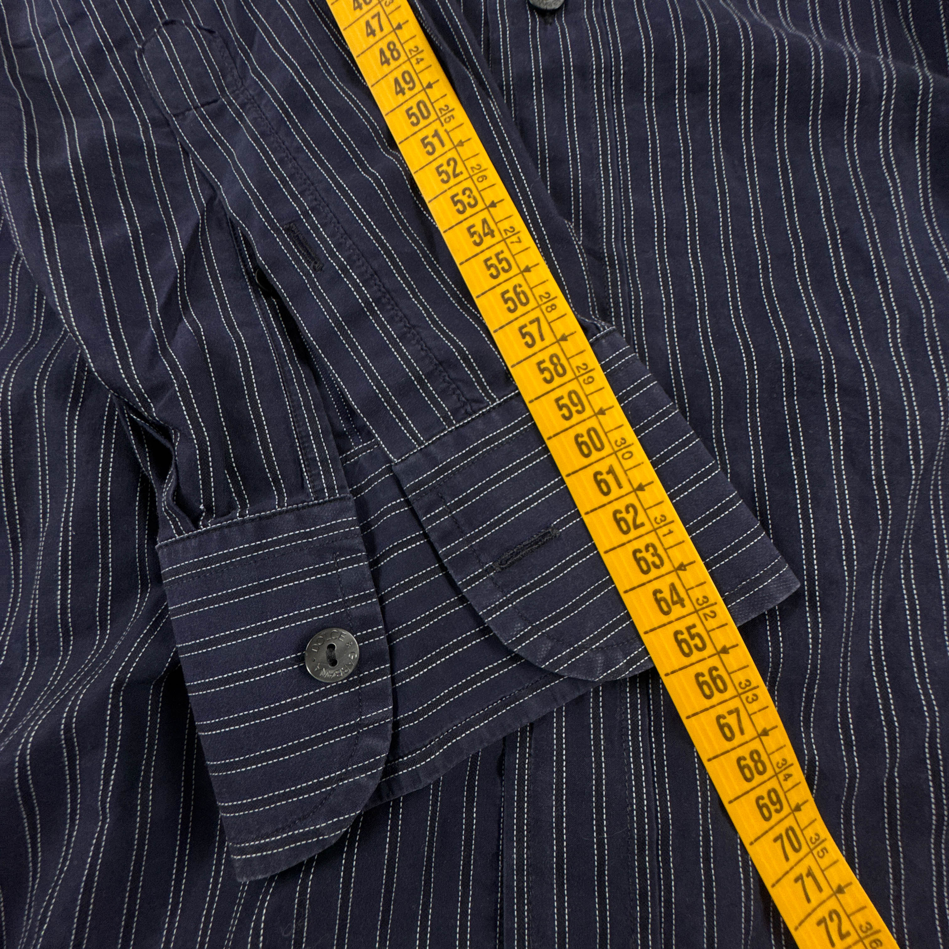 Camicia Dolce & Gabbana blu a righe bianche - Taglia 17 43 uomo