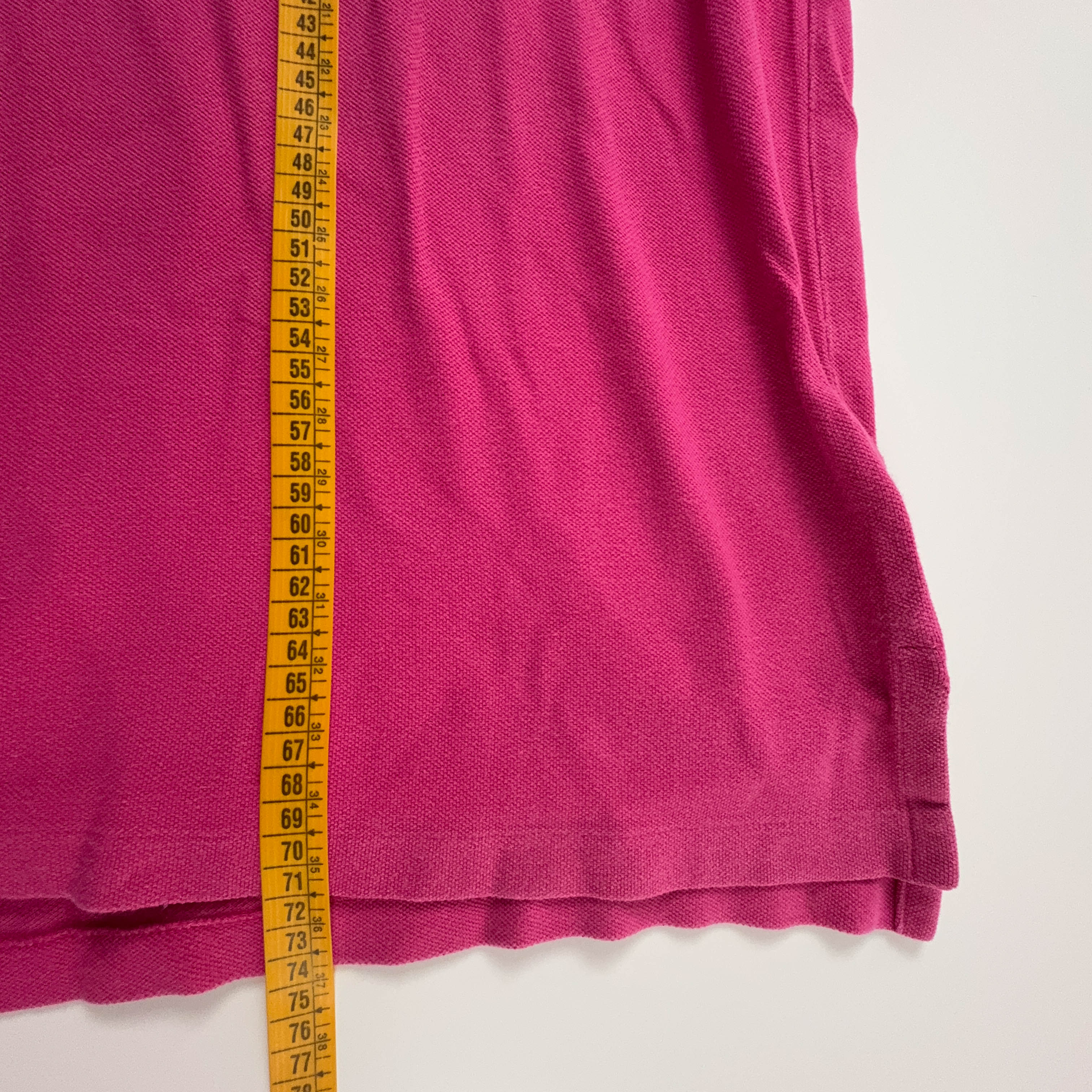 Polo Ralph Lauren fucsia tinta unita in cotone - Taglia L/XL uomo