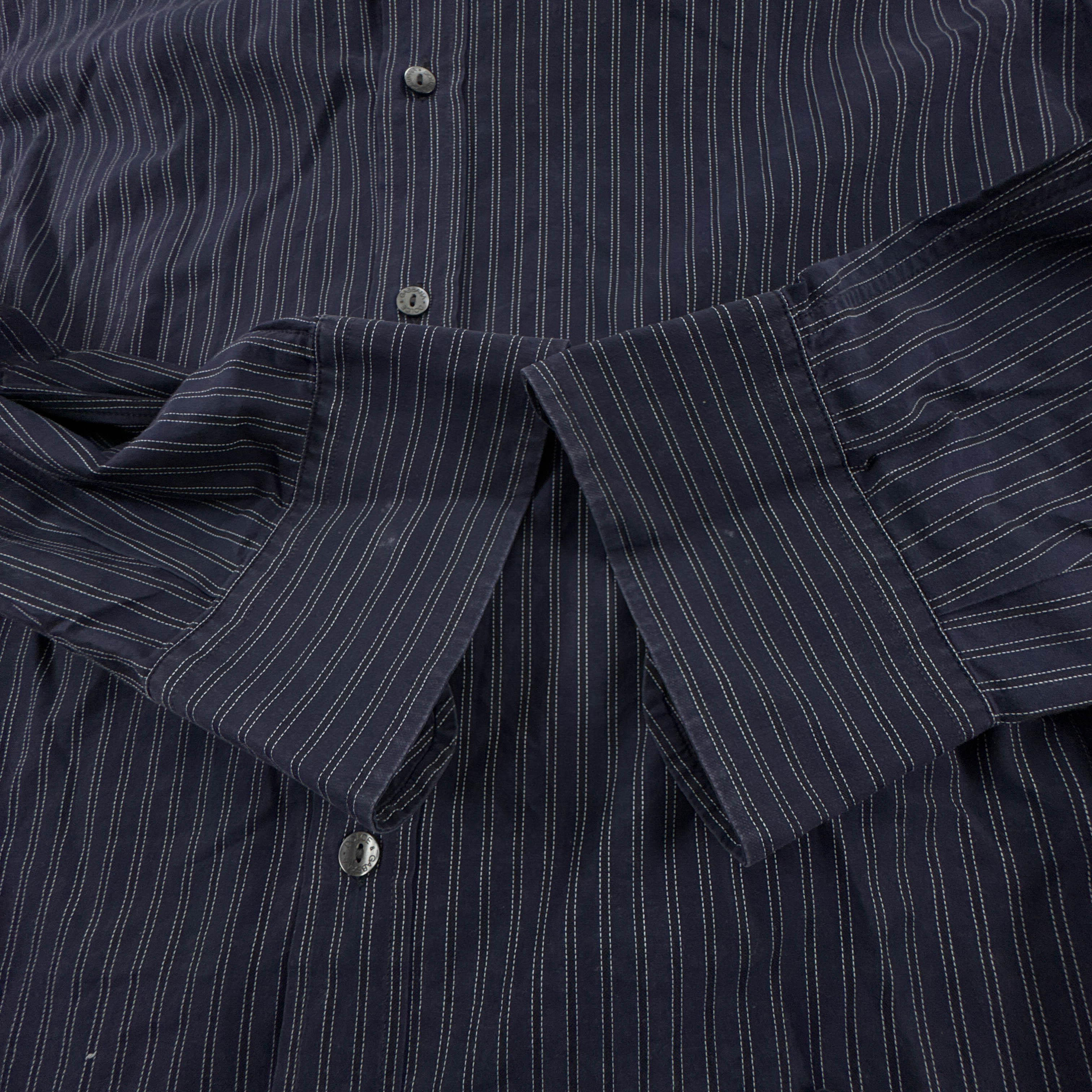 Camicia Dolce & Gabbana blu a righe bianche - Taglia 17 43 uomo