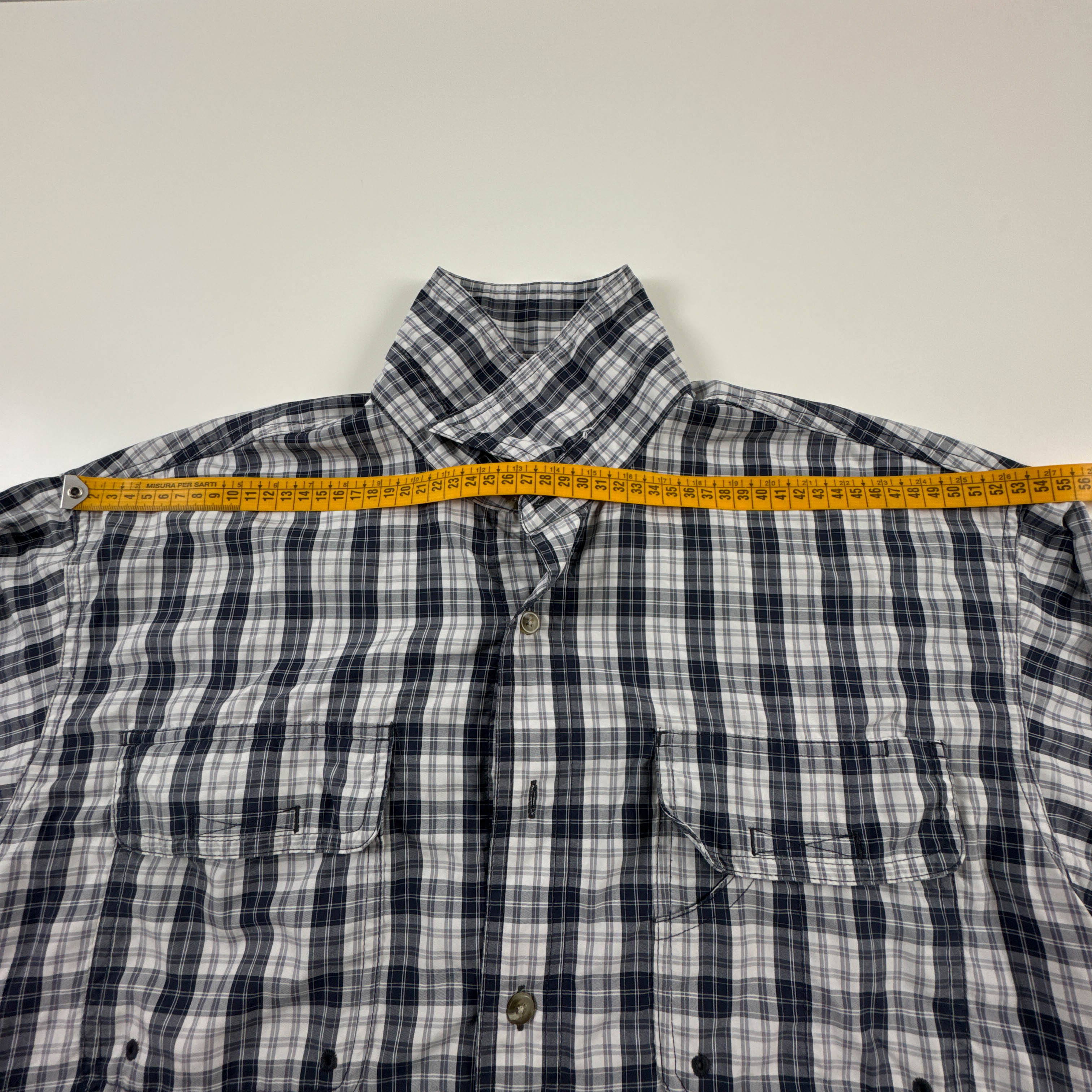 Camicia Columbia blu e bianca a quadretti - Taglia M uomo