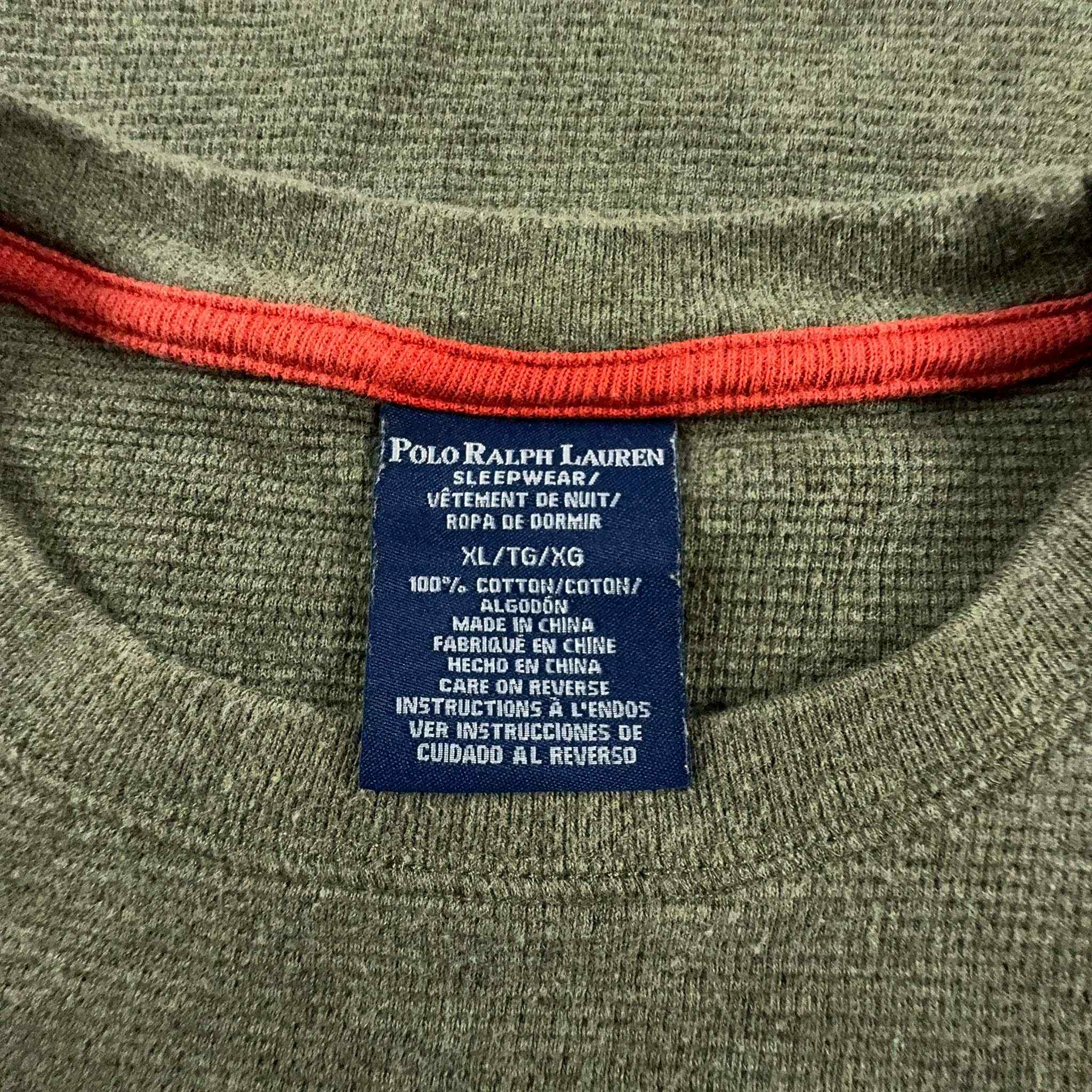 Maglione Ralph Lauren verde leggero a girocollo tinta unita - Taglia L/XL uomo