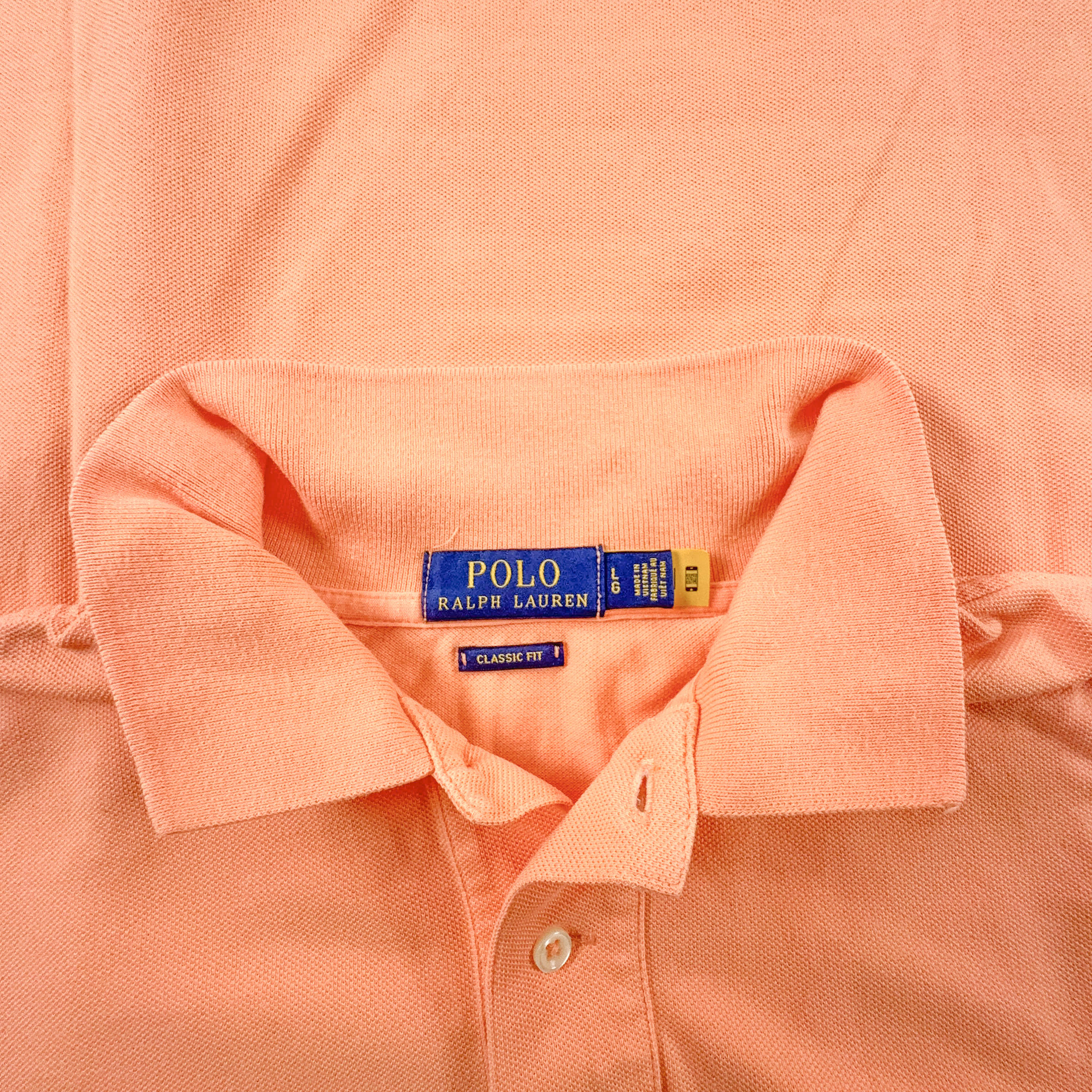 Polo Ralph Lauren arancione tinta unita classic fit - Taglia L/XL uomo