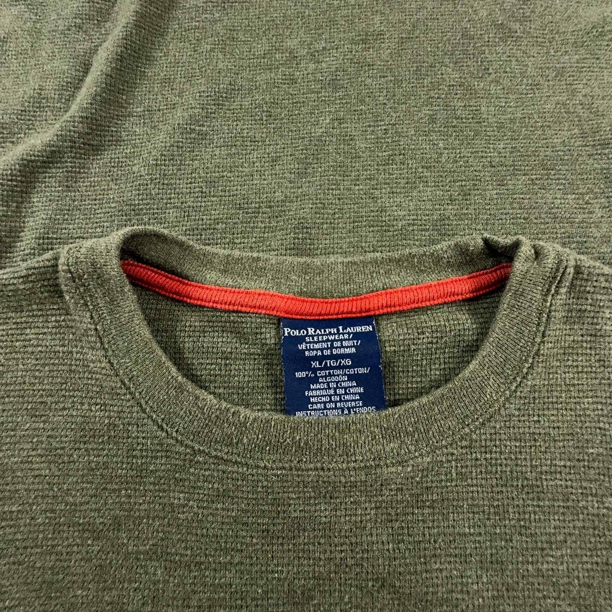 Maglione Ralph Lauren verde leggero a girocollo tinta unita - Taglia L/XL uomo