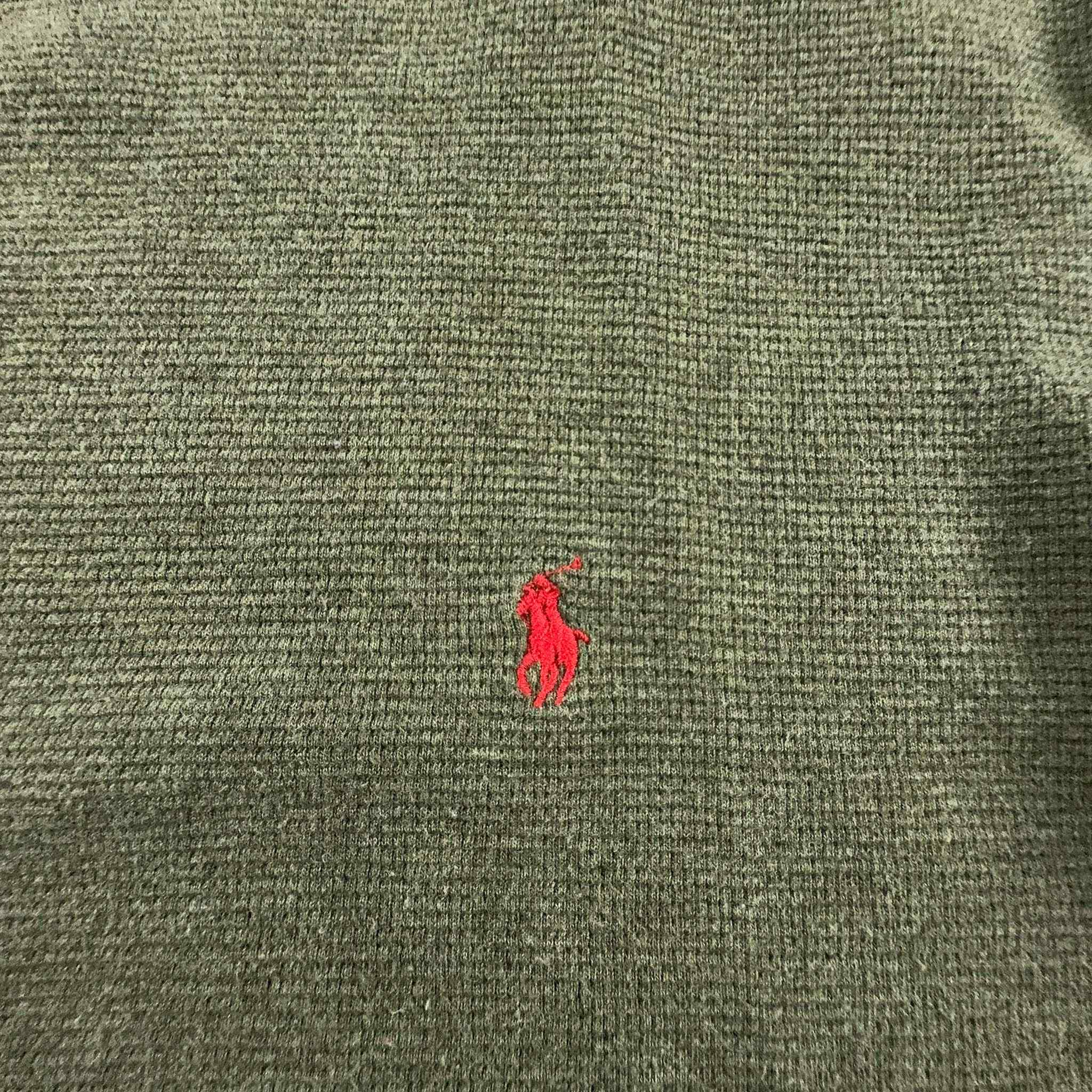 Maglione Ralph Lauren verde leggero a girocollo tinta unita - Taglia L/XL uomo