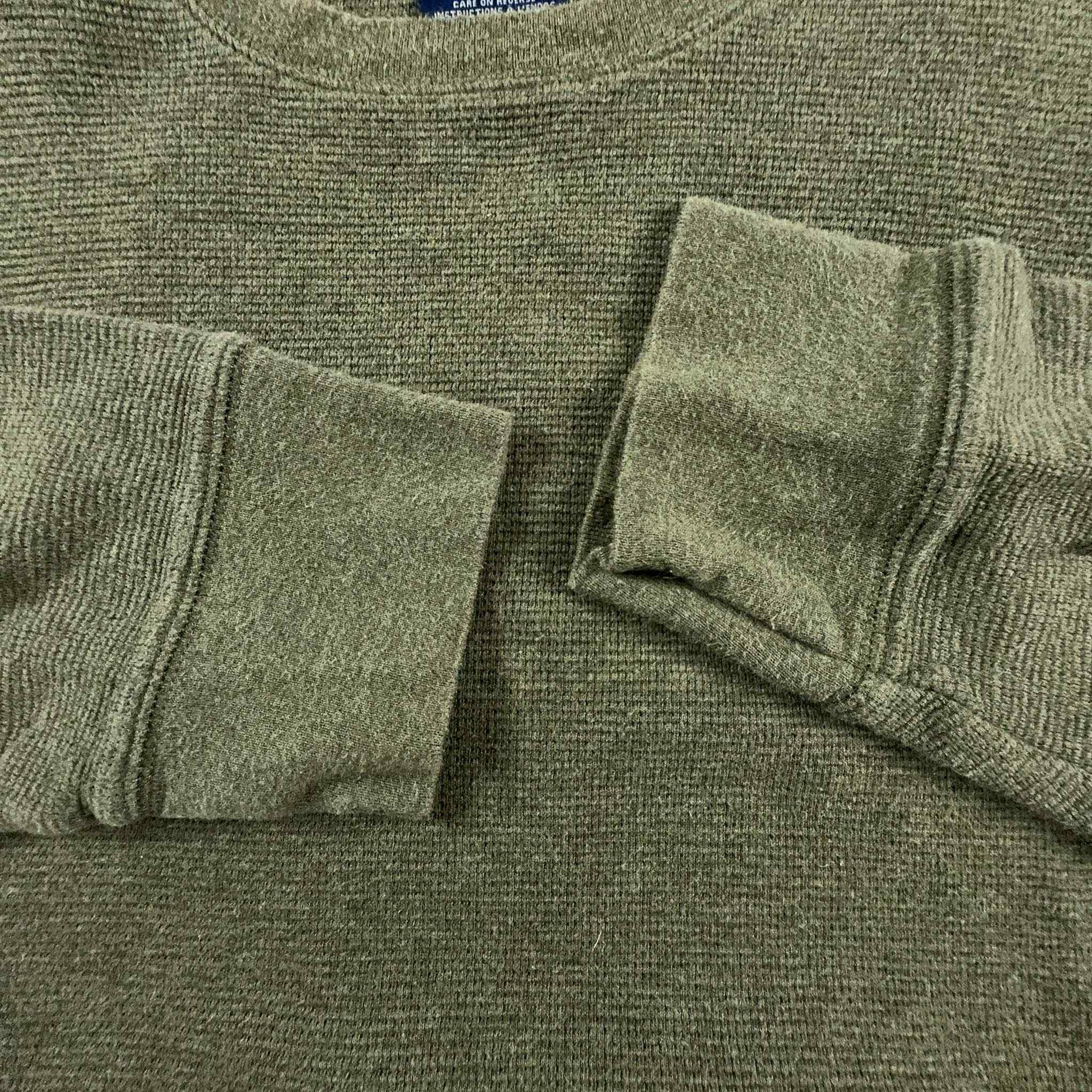 Maglione Ralph Lauren verde leggero a girocollo tinta unita - Taglia L/XL uomo