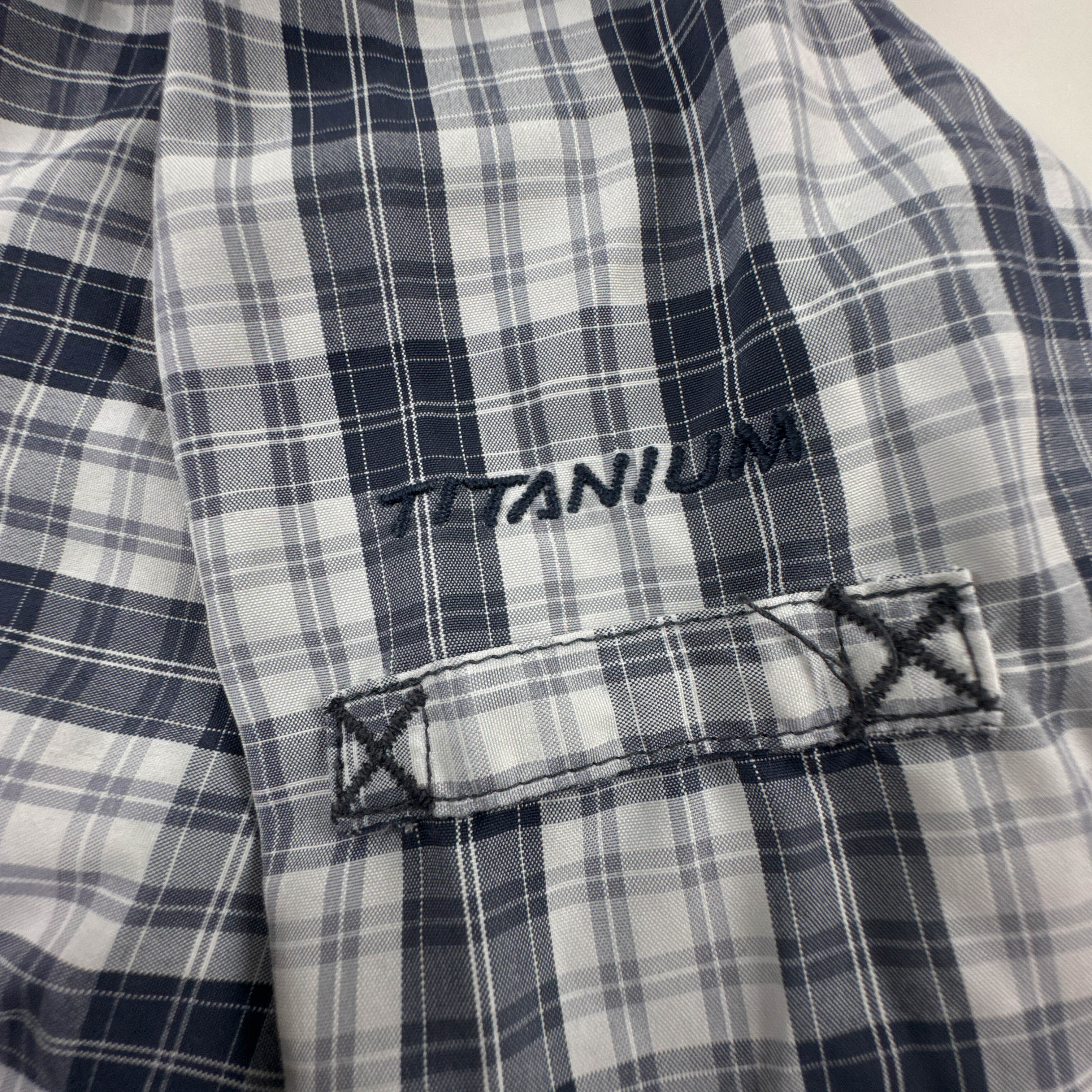 Camicia Columbia blu e bianca a quadretti - Taglia M uomo