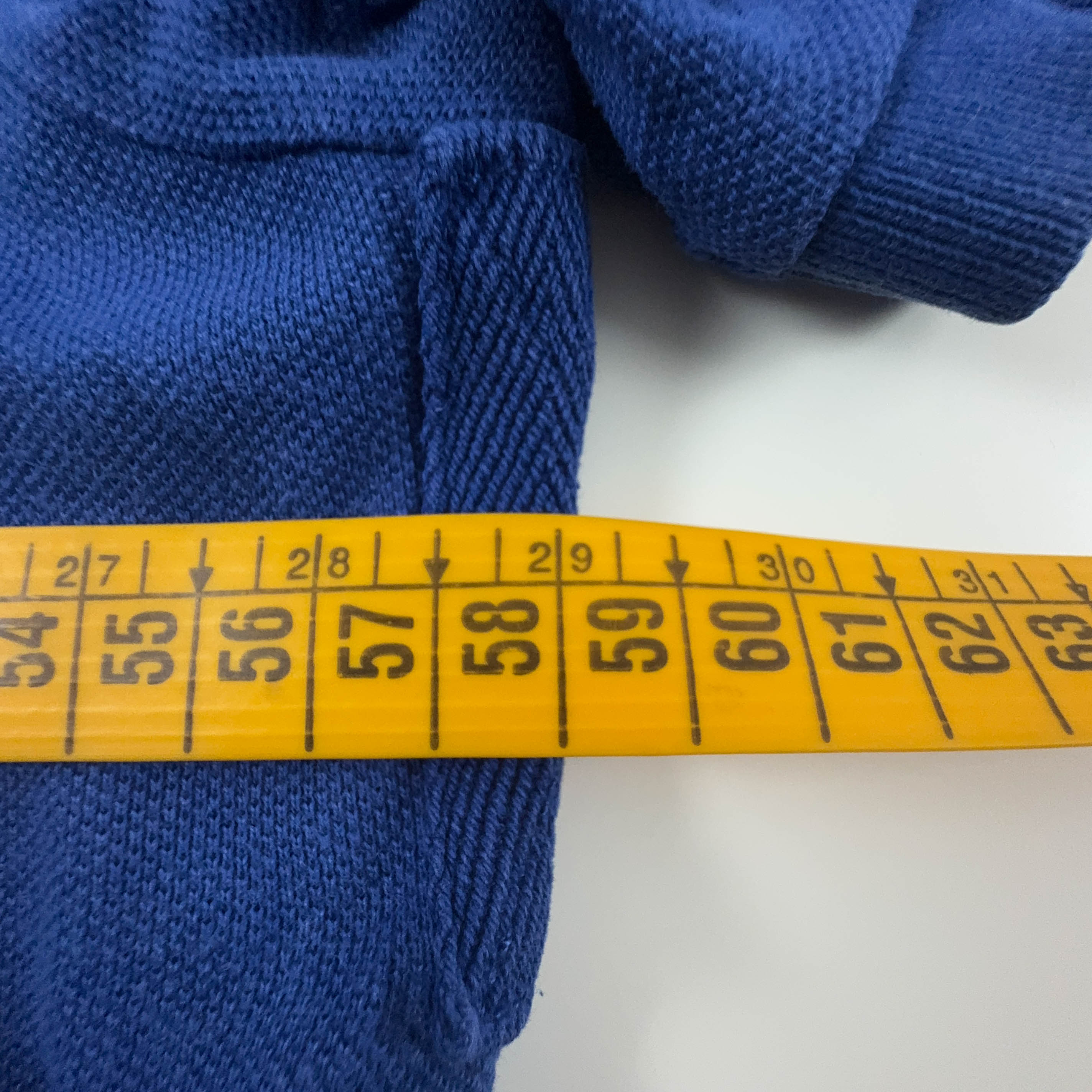 Polo Ralph Lauren azzurro scuro tinta unita in cotone custom fit - Taglia M/L uomo