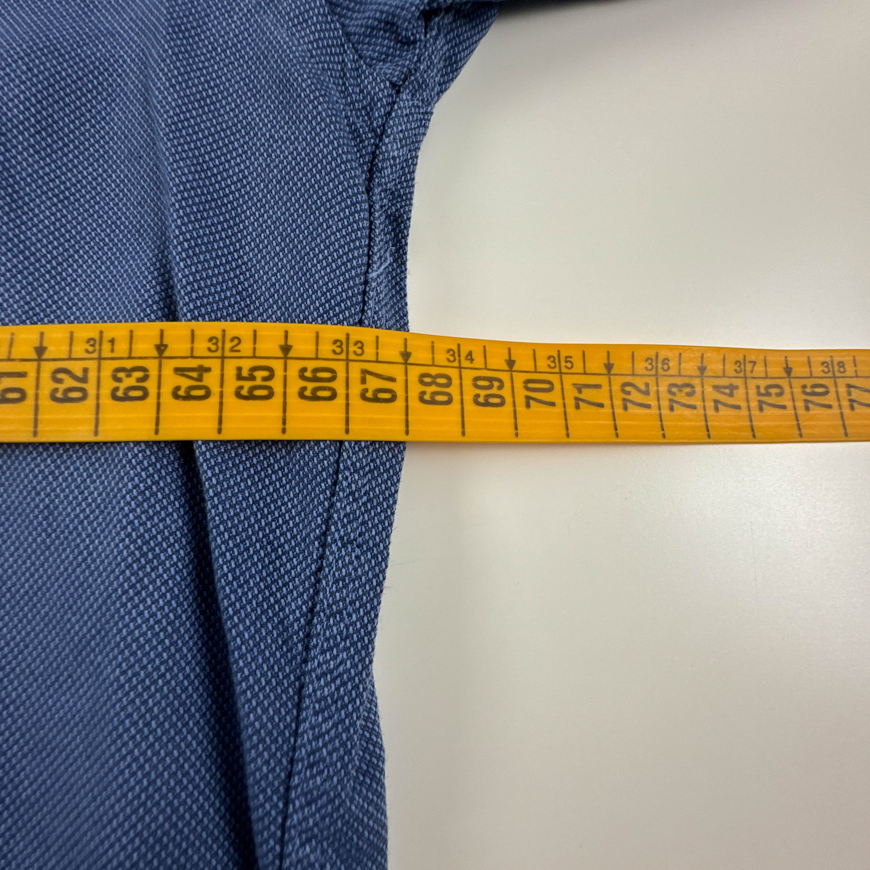 Camicia Lacoste Vintage blu a tinta unita - Taglia 45 uomo