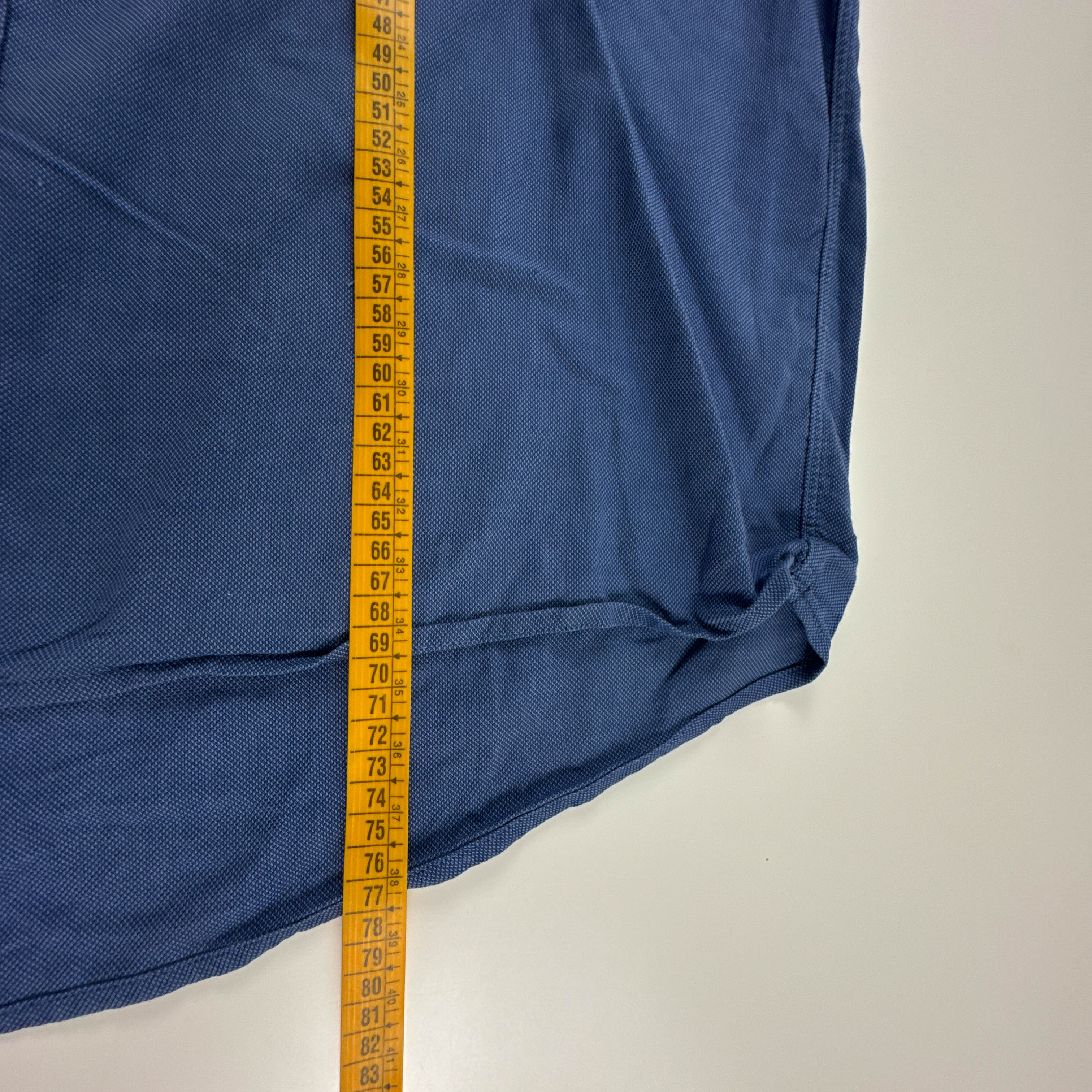 Camicia Lacoste Vintage blu a tinta unita - Taglia 45 uomo