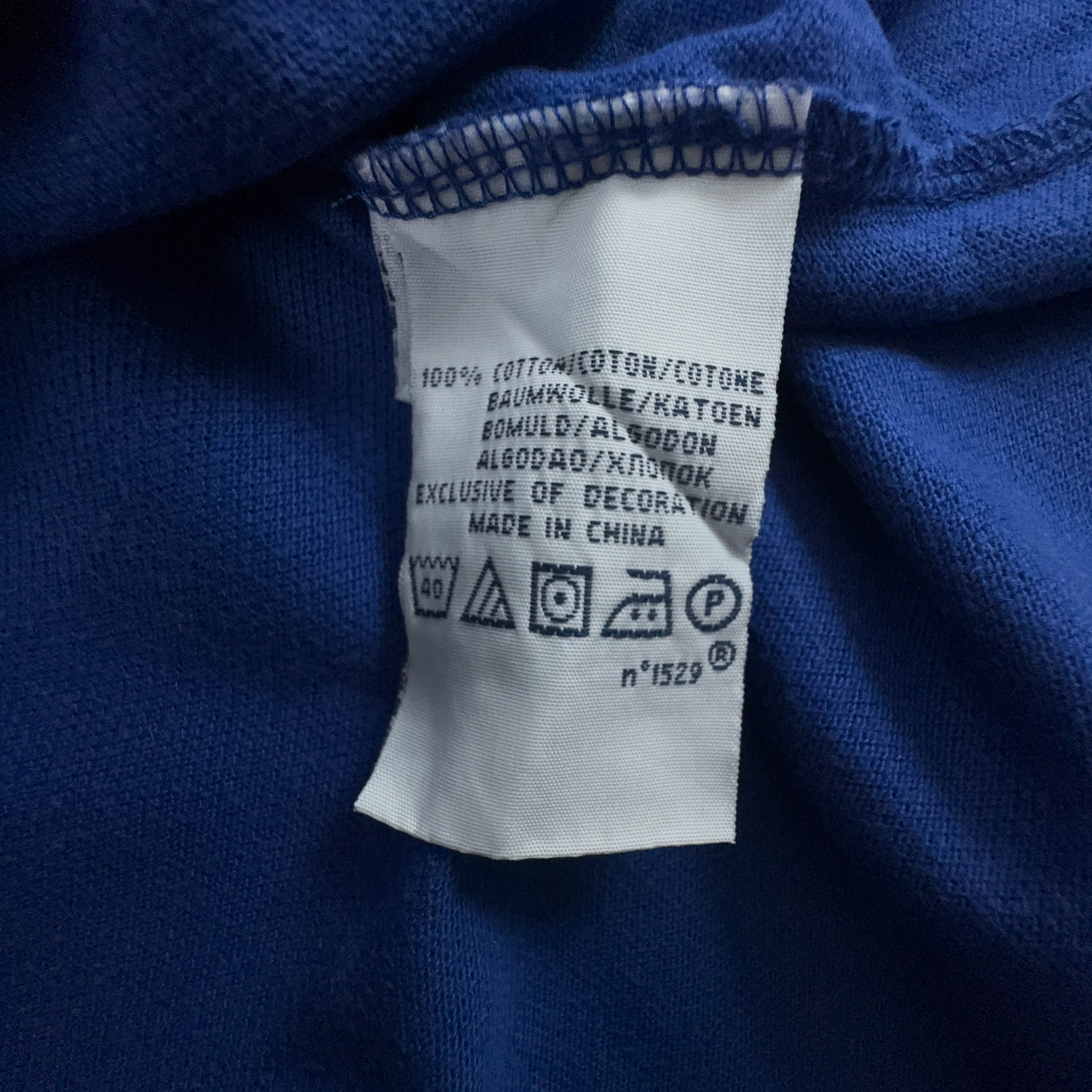 Polo Ralph Lauren azzurro scuro tinta unita in cotone custom fit - Taglia M/L uomo