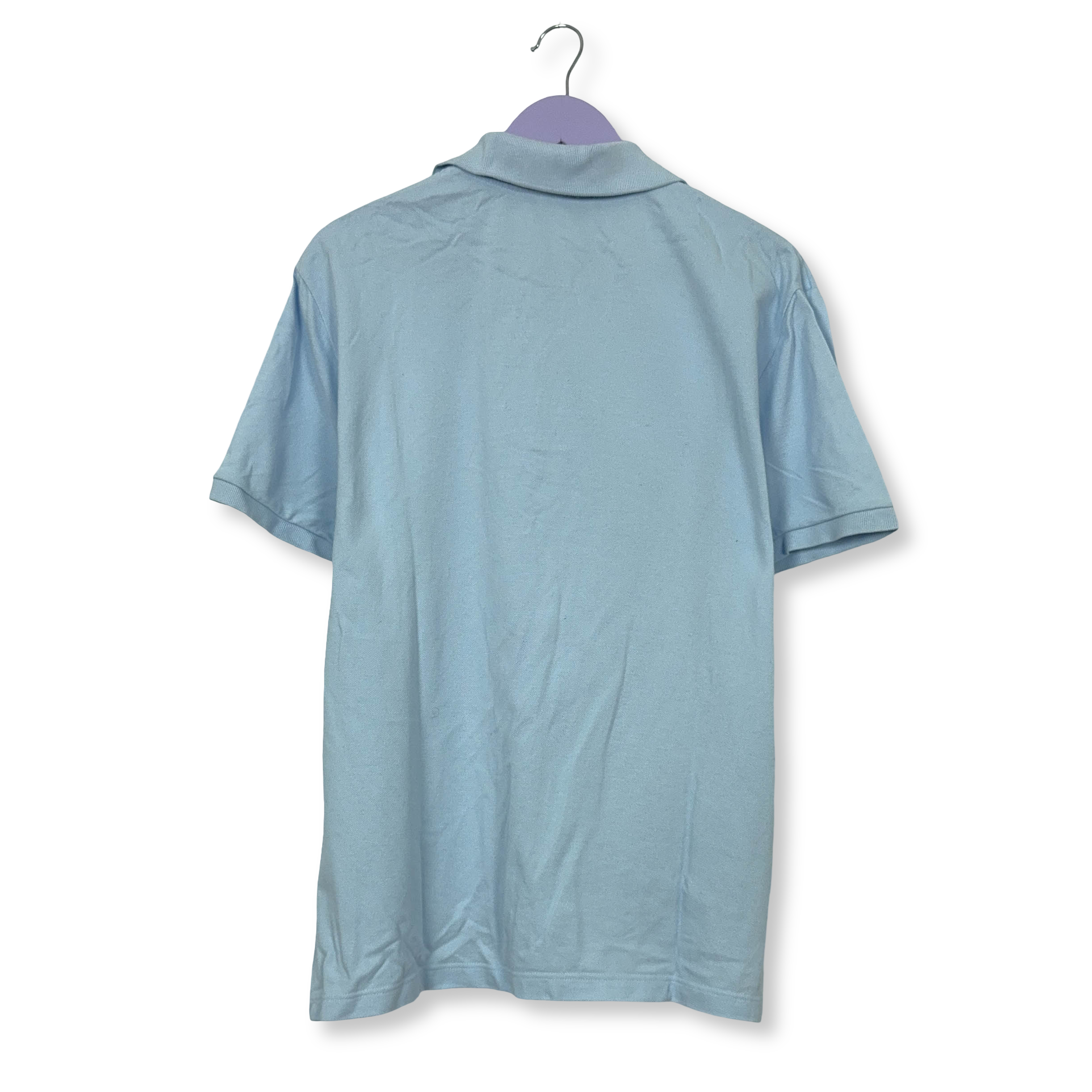 Polo Lacoste azzurra a tinta unita in cotone slim fit - Taglia XXL 7 uomo