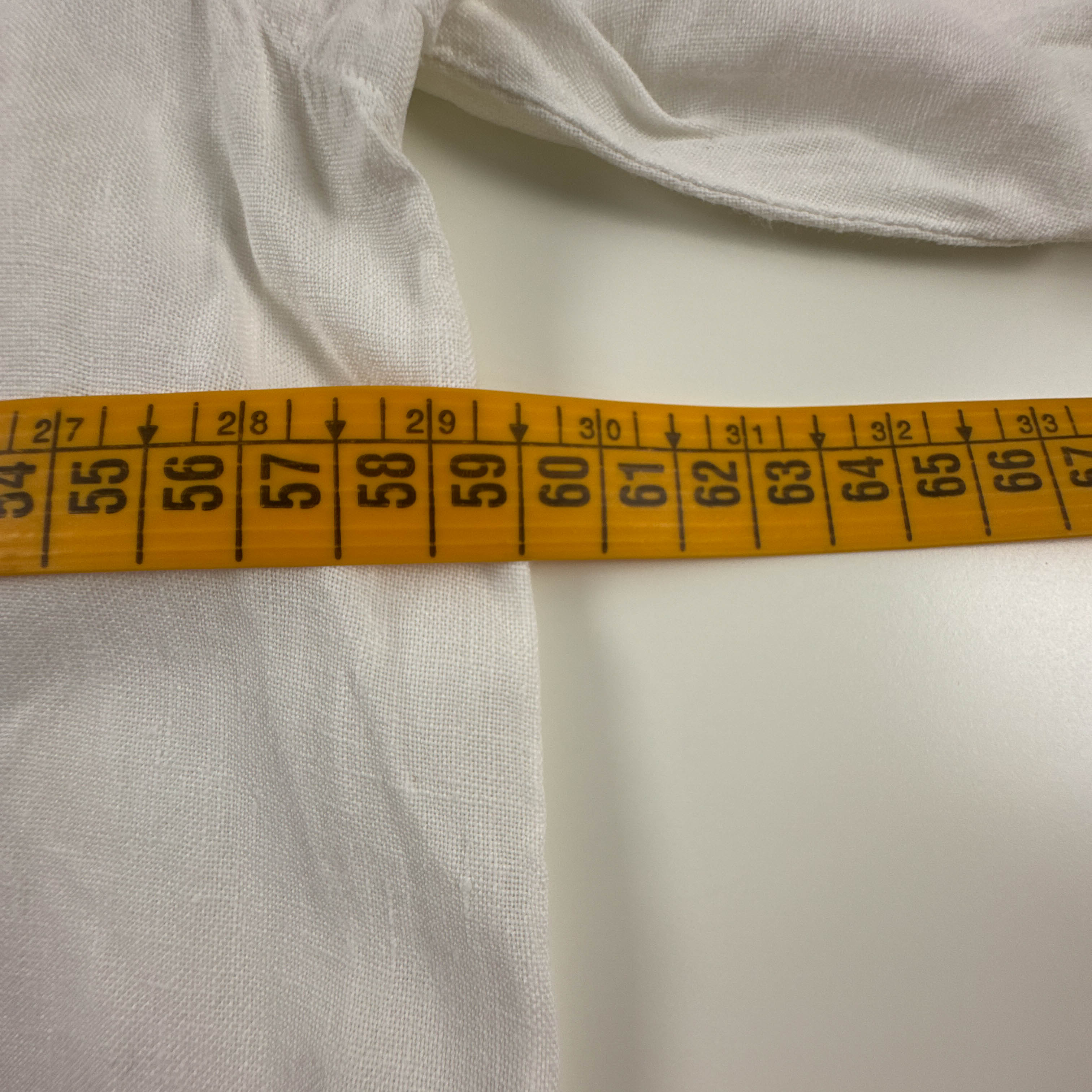 Camicia Napapijri bianca 100% lino a tinta unita - Taglia L uomo