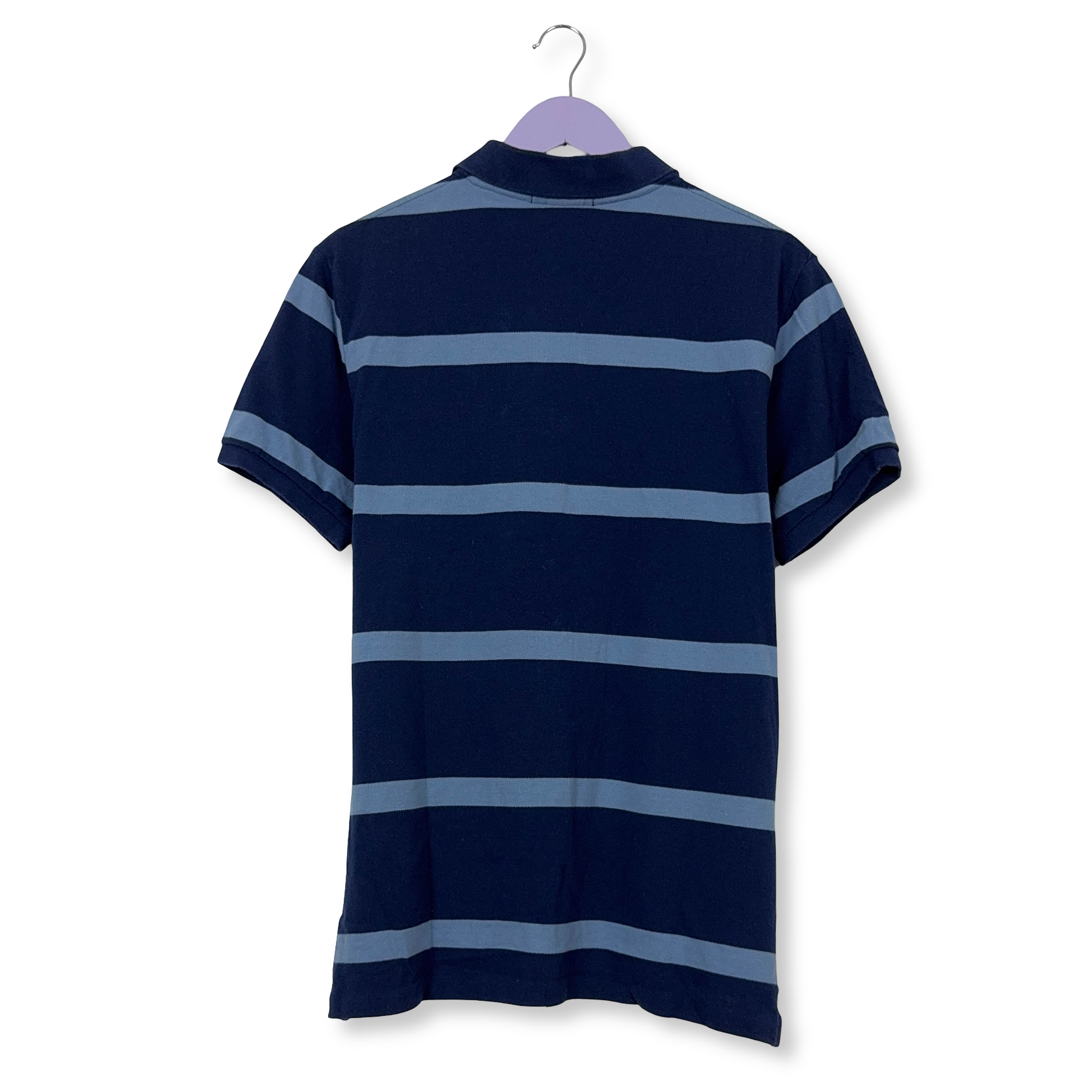 Polo Ralph Lauren a righe blu e azzurra in cotone custom fit - Taglia L uomo