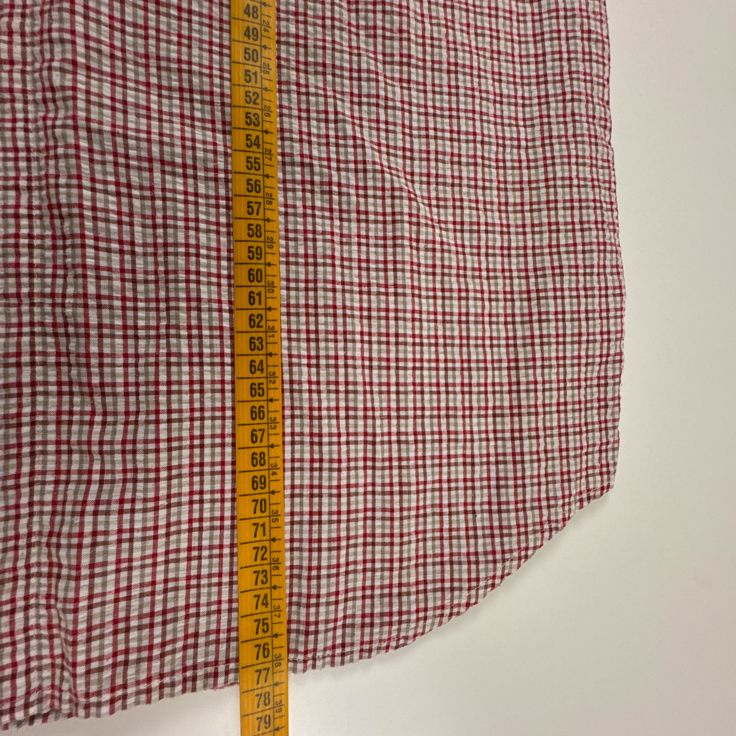 Camicia Columbia rossa e bianca a quadri 55% cotone - Taglia L uomo