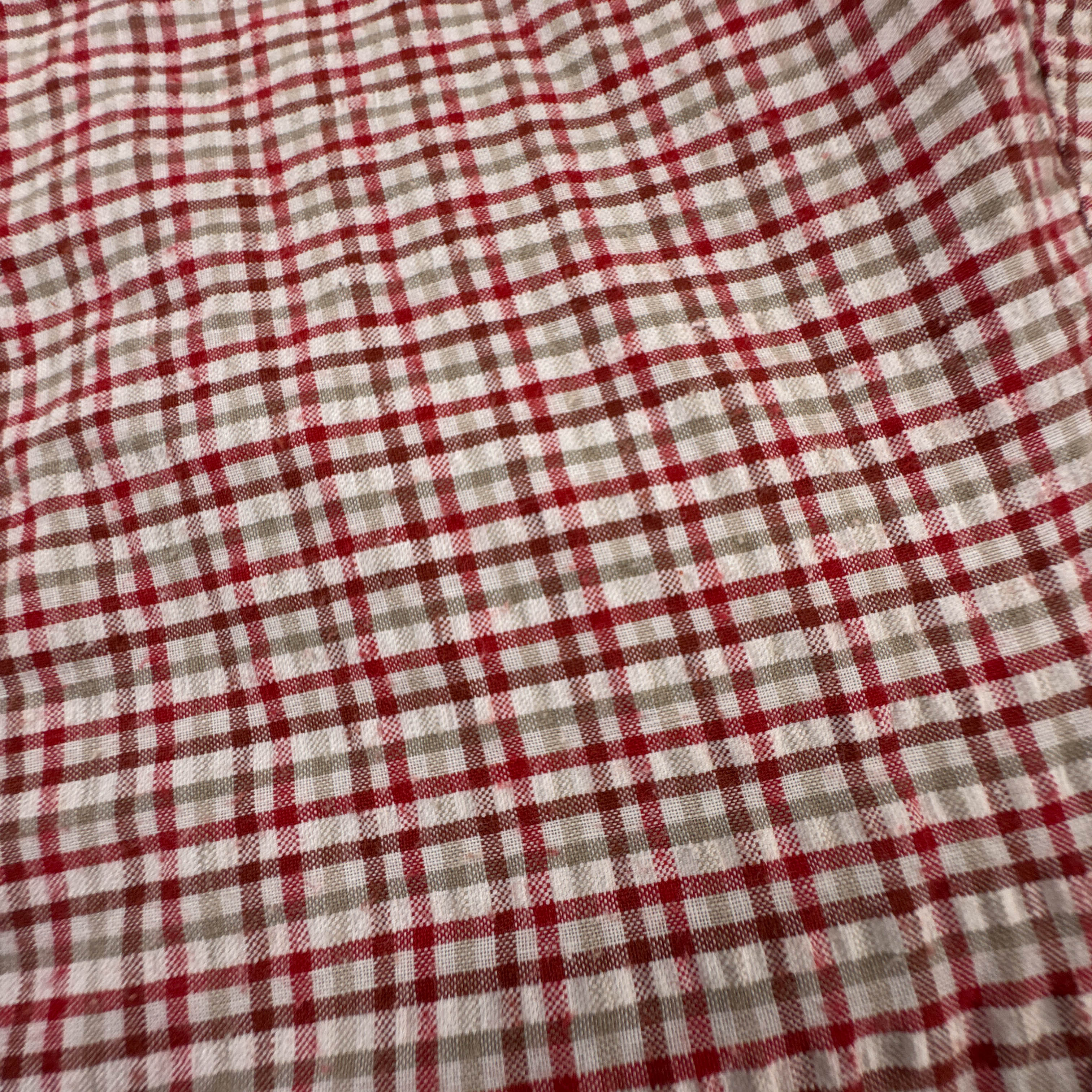 Camicia Columbia rossa e bianca a quadri 55% cotone - Taglia L uomo