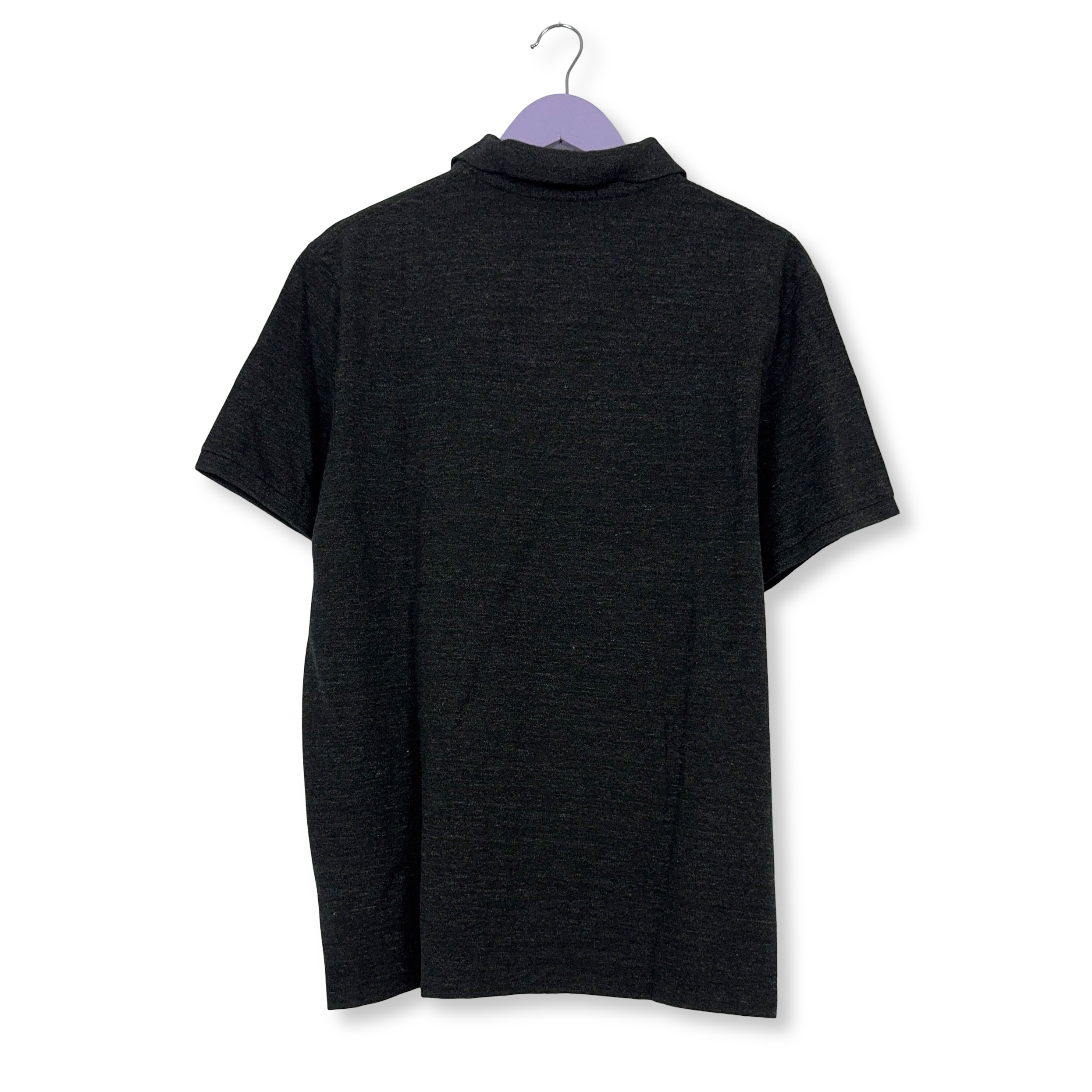 Polo Ralph Lauren grigia scura a tinta unita in cotone classic fit - Taglia L uomo