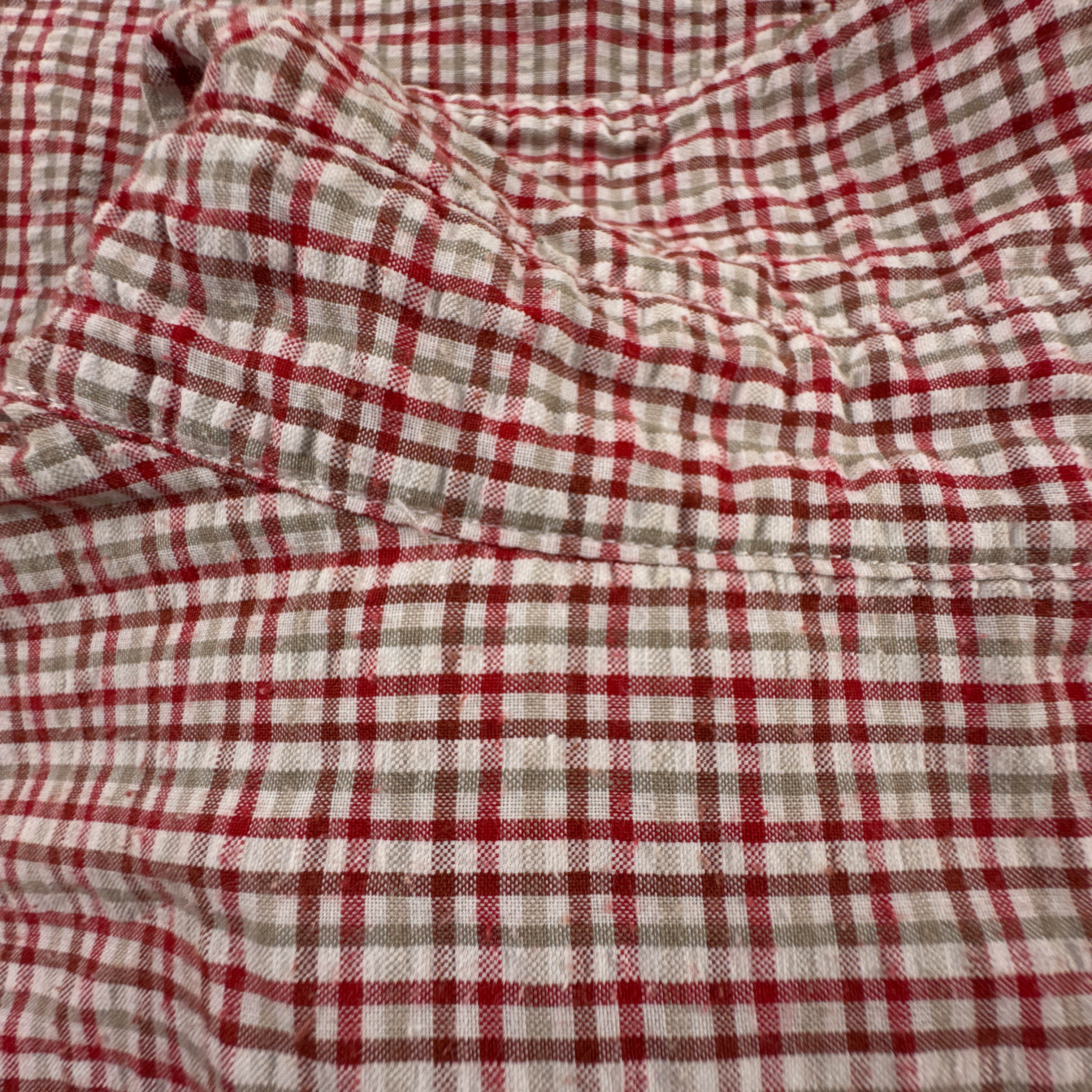 Camicia Columbia rossa e bianca a quadri 55% cotone - Taglia L uomo