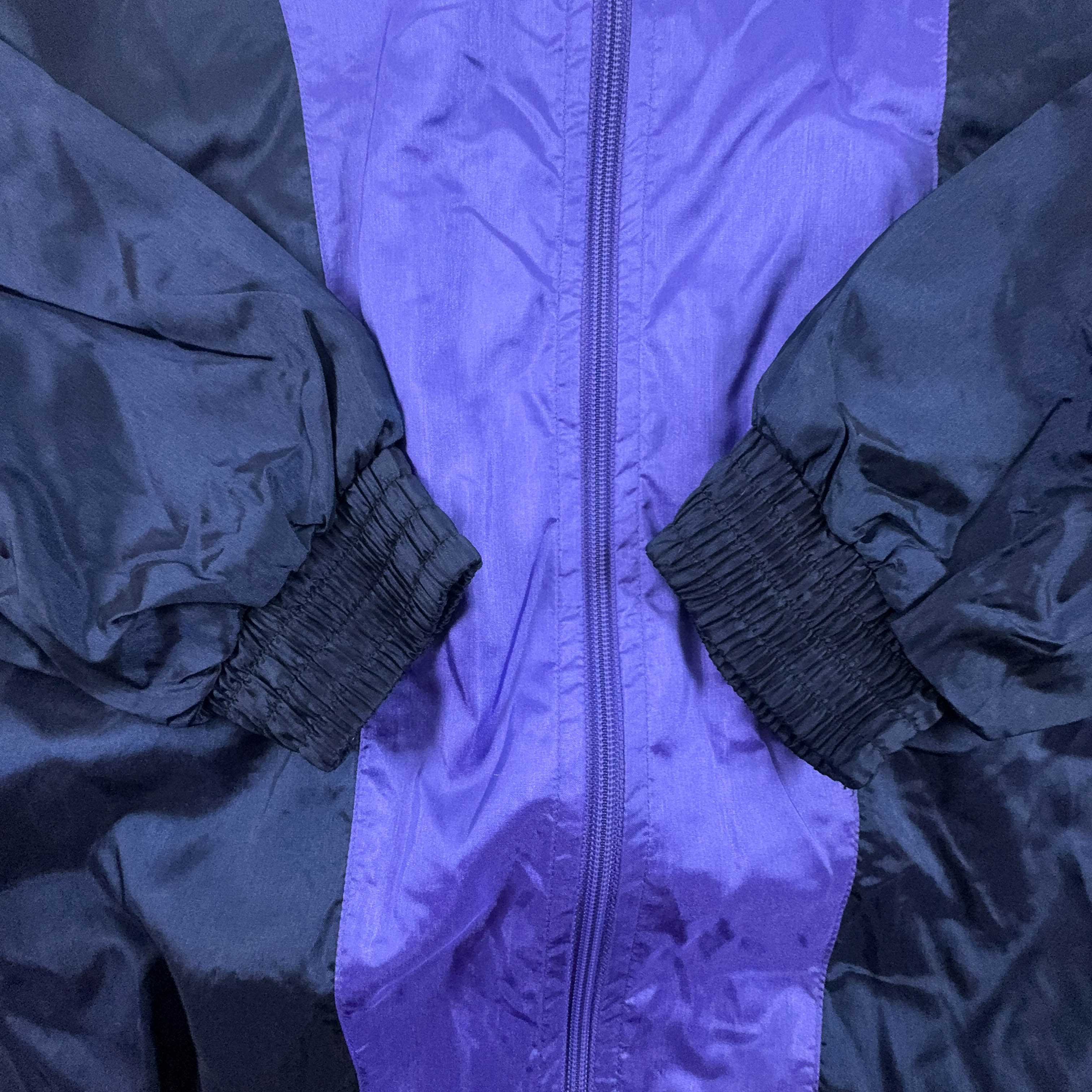 Giacca a vento Nike Vintage blu e verde con zip anni 90 - Taglia XL uomo