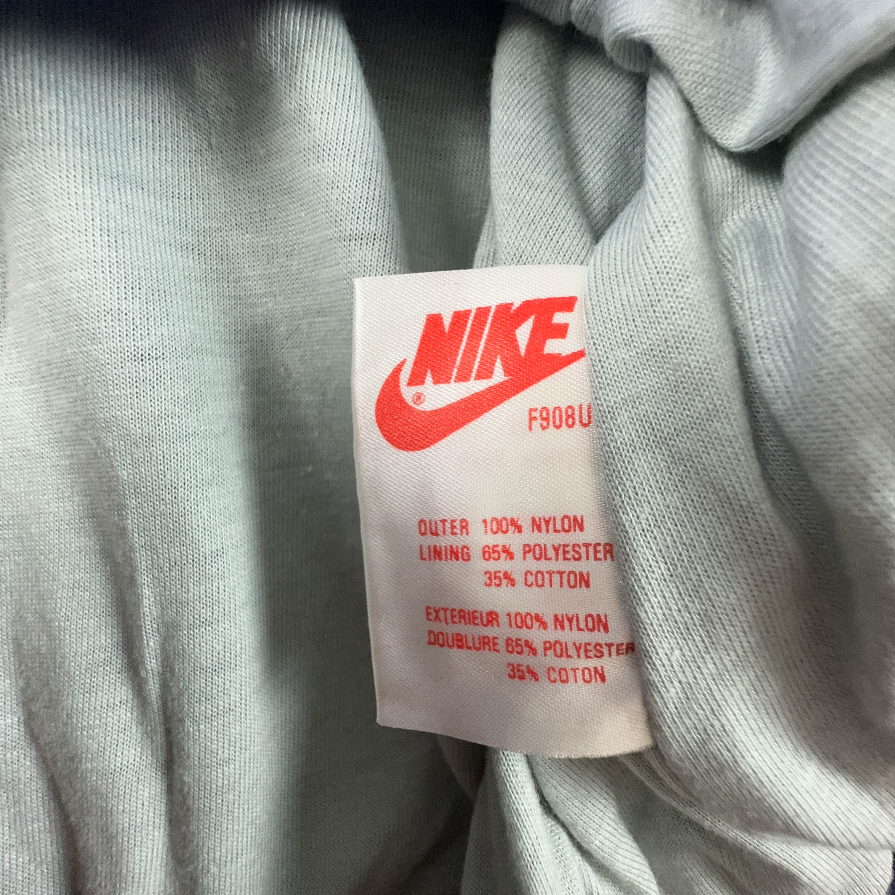 Giacca a vento Nike Vintage blu e verde con zip anni 90 - Taglia XL uomo