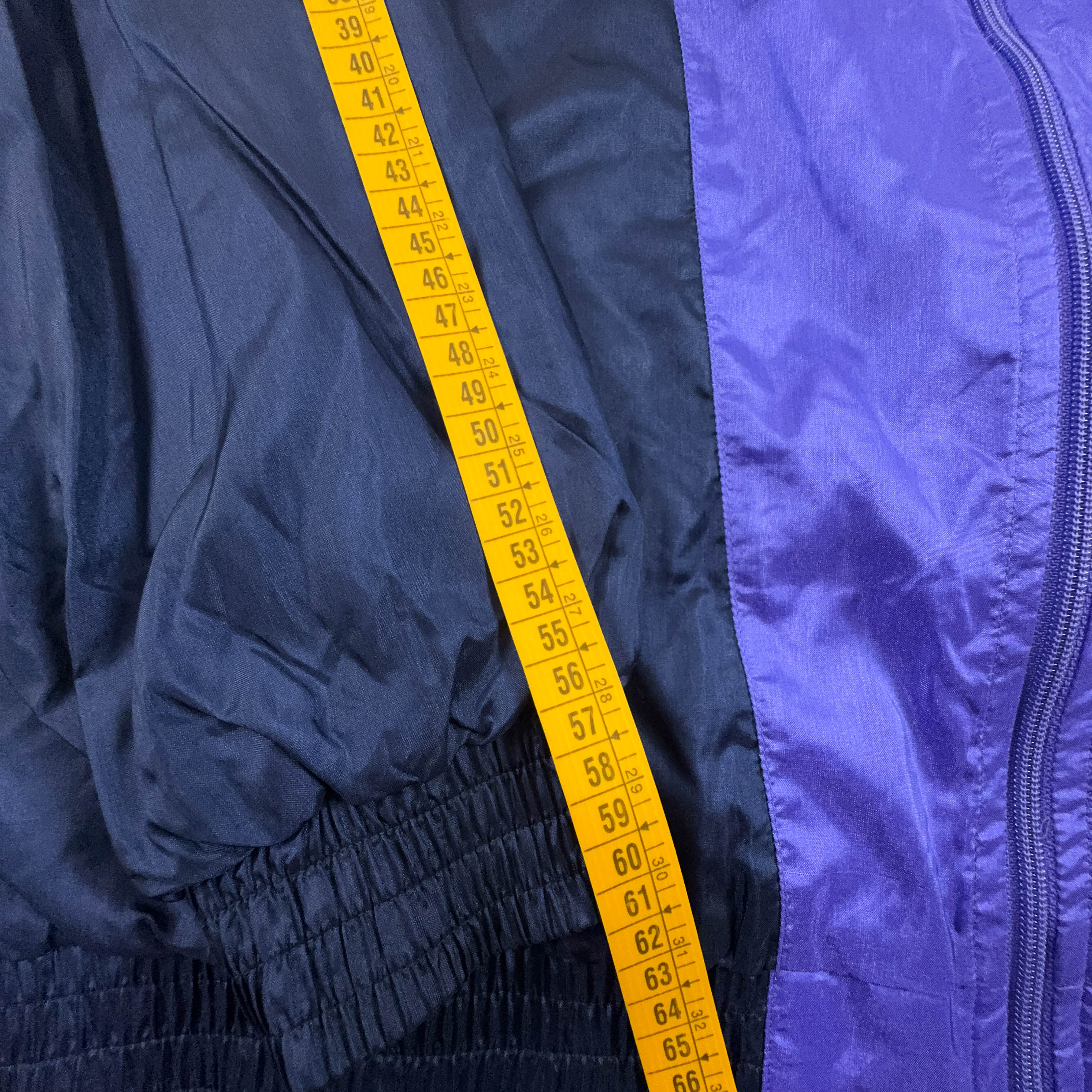 Giacca a vento Nike Vintage blu e verde con zip anni 90 - Taglia XL uomo