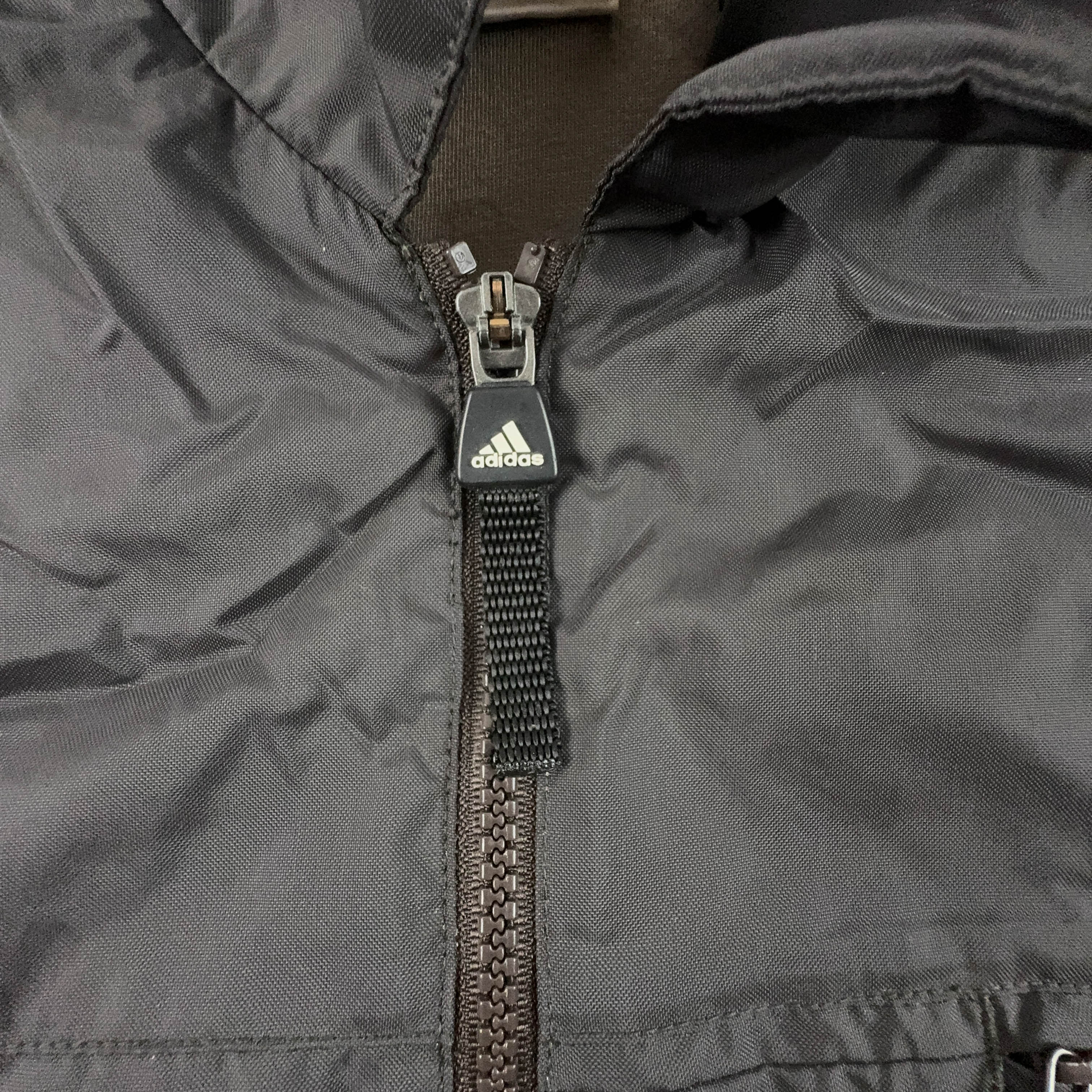 Giacca a vento Adidas Vintage grigio con zip anni 90 - Taglia D4 F168 uomo