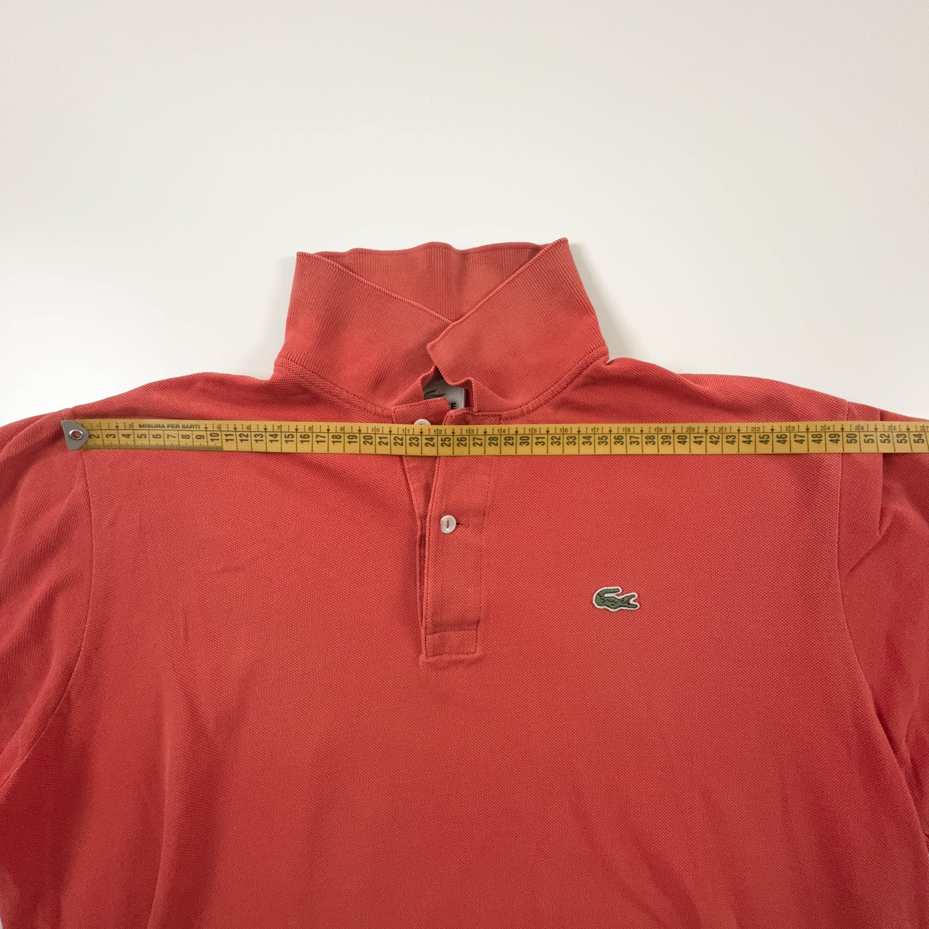 Polo Lacoste arancione a tinta unita - Taglia 6 uomo