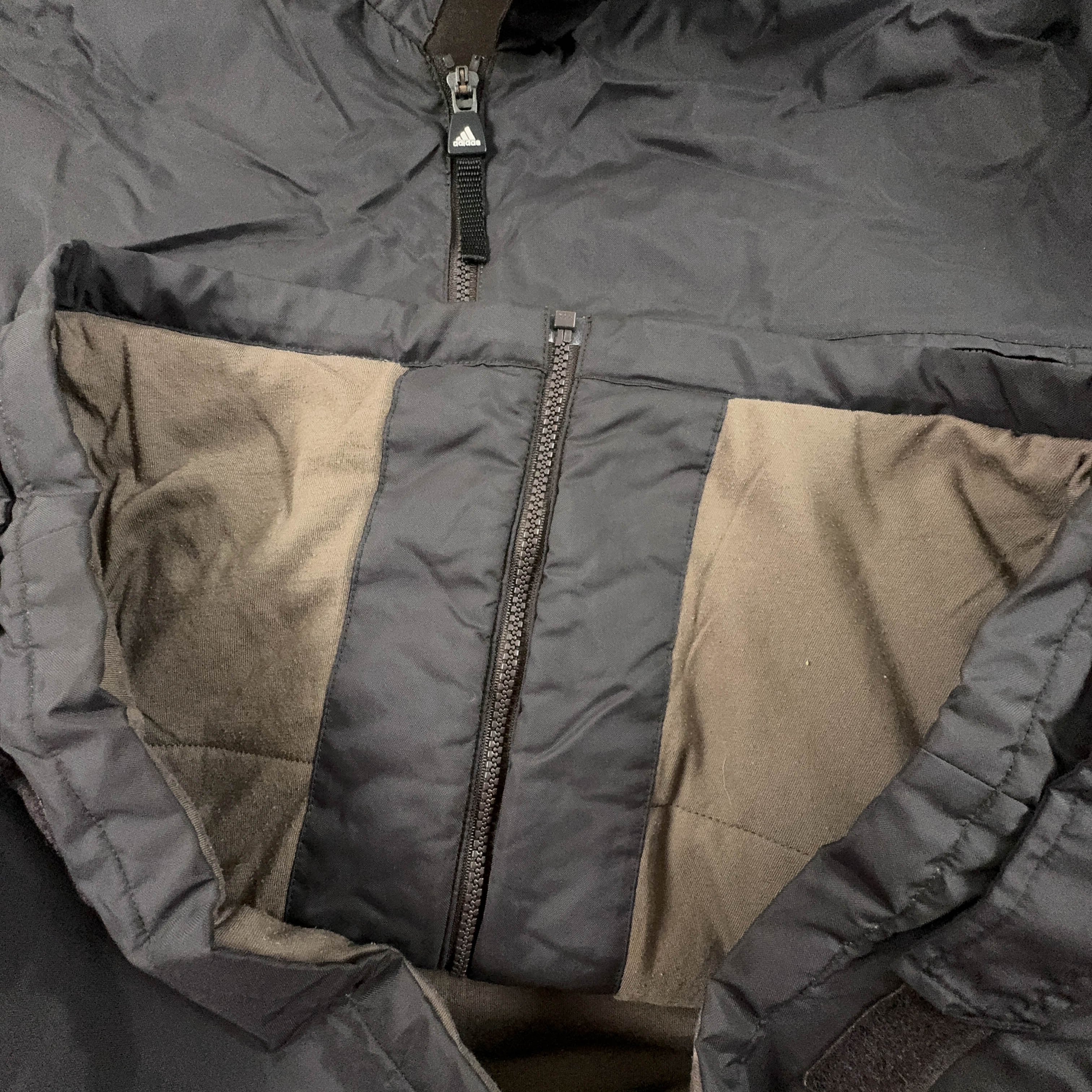 Giacca a vento Adidas Vintage grigio con zip anni 90 - Taglia D4 F168 uomo