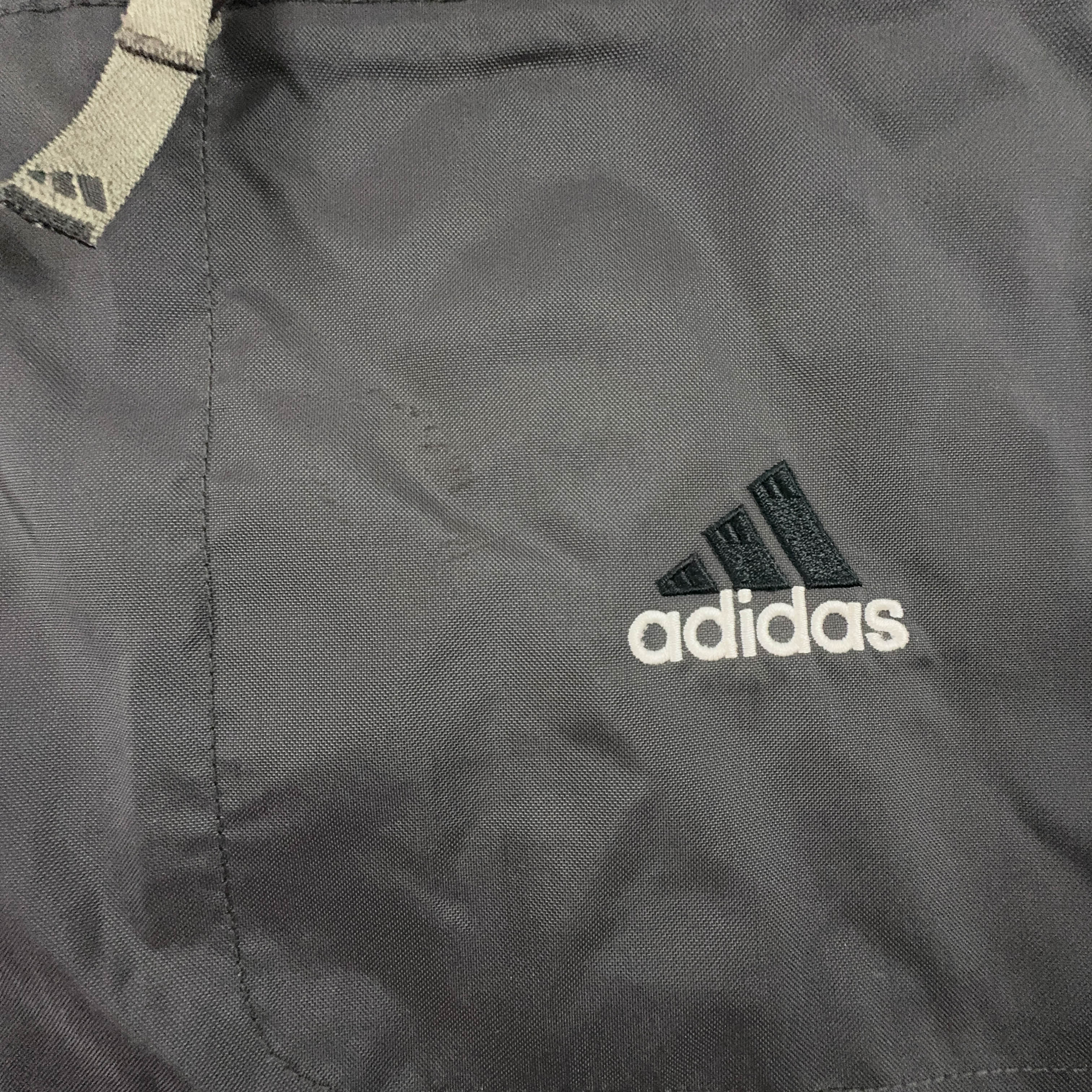 Giacca a vento Adidas Vintage grigio con zip anni 90 - Taglia D4 F168 uomo