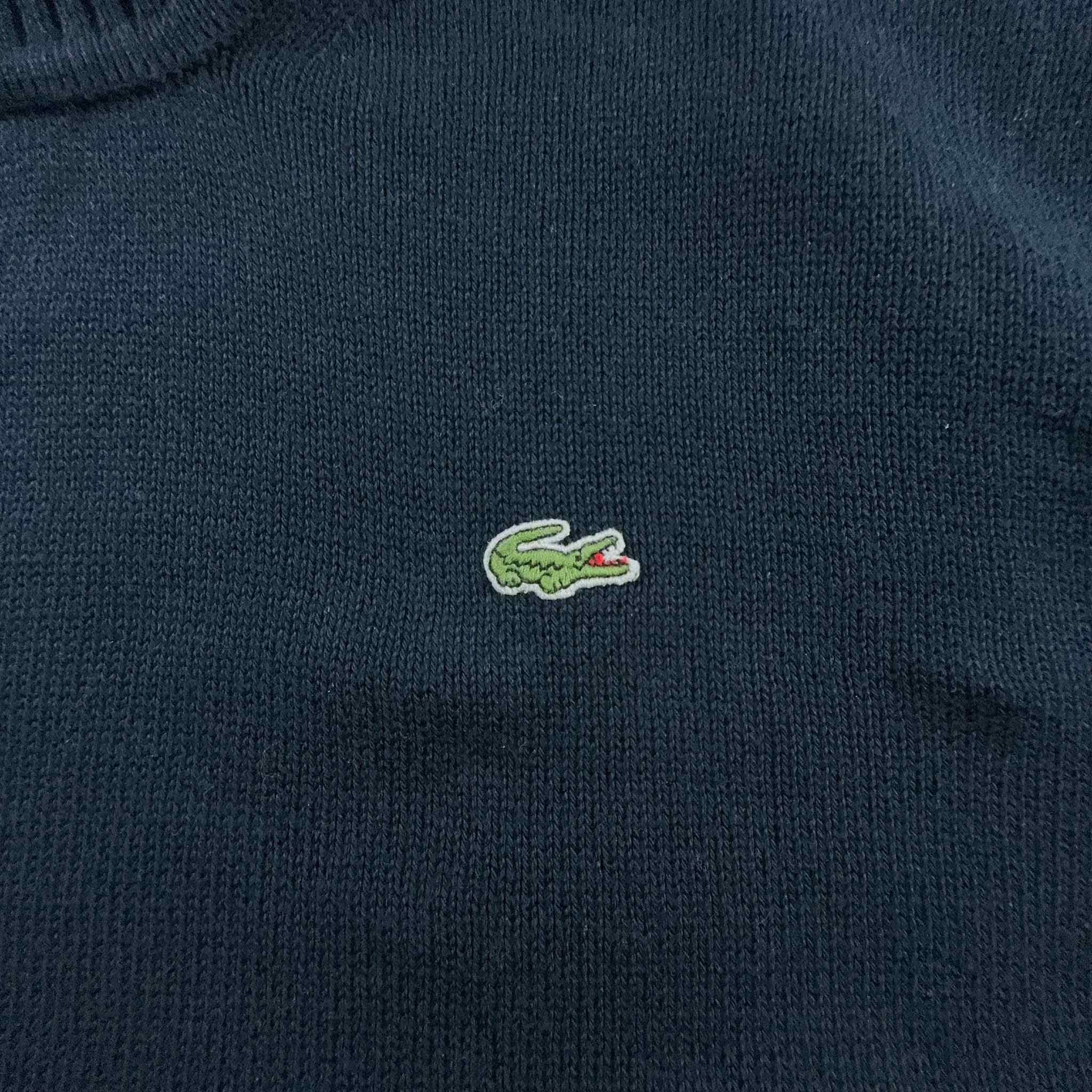 Maglione Lacoste blu scuro a girocollo tinta unita - Taglia XL uomo
