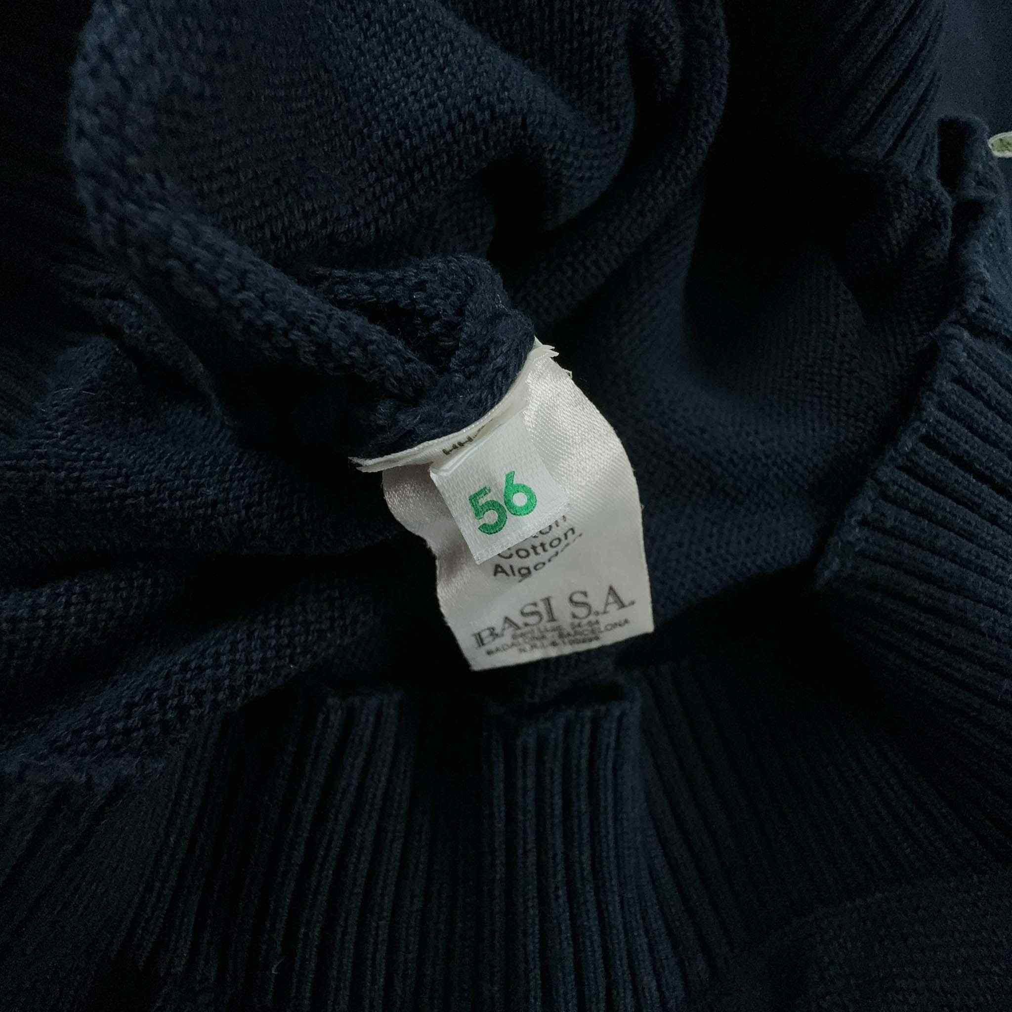 Maglione Lacoste blu scuro a girocollo tinta unita - Taglia XL uomo